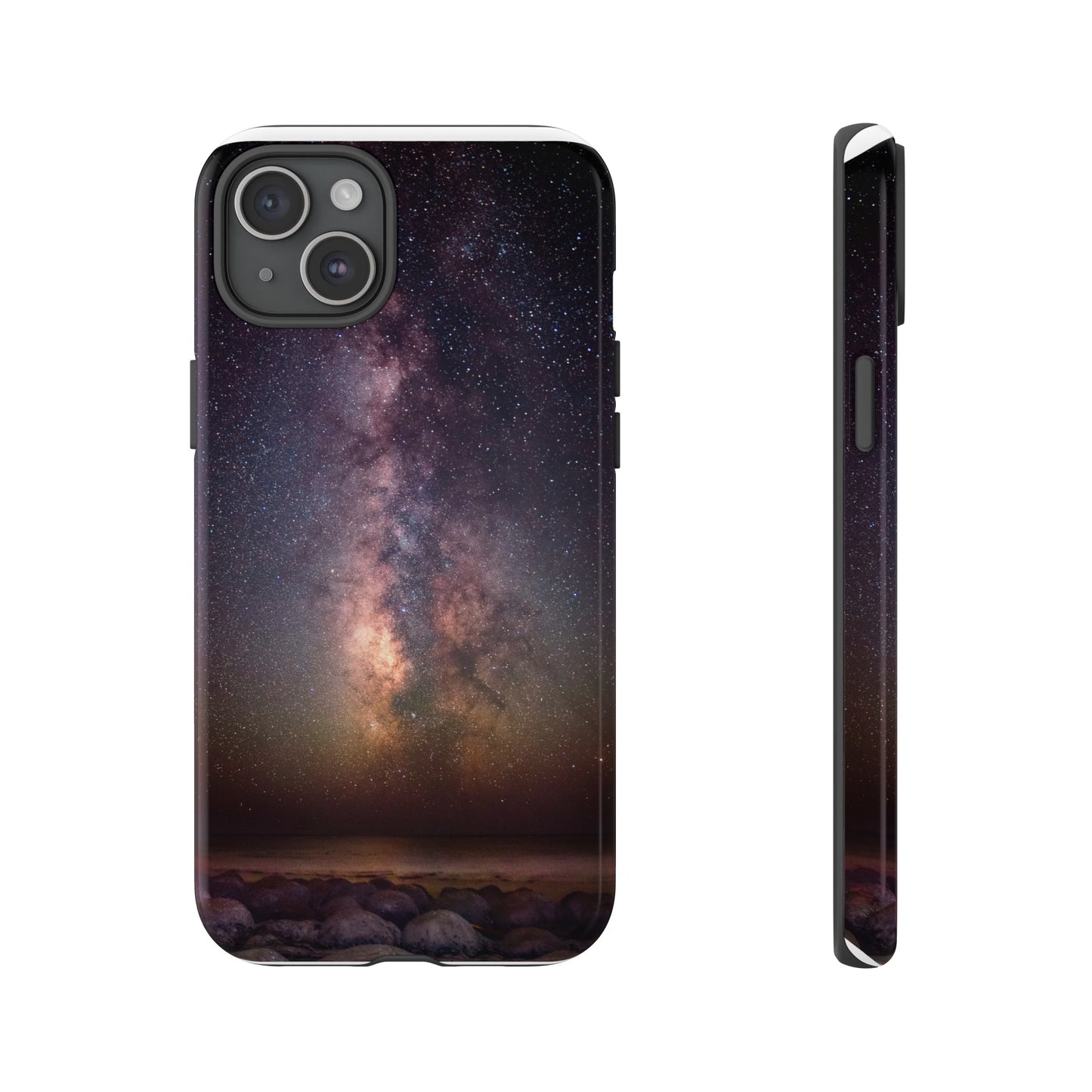 Milky Way Over Bowling Ball Beach - Phone Case