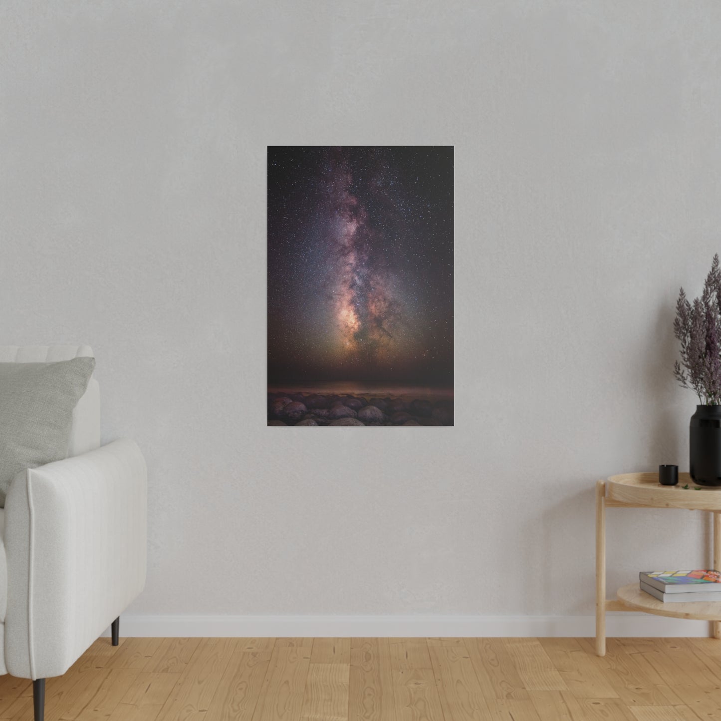 Milky Way Over Bowling Ball Beach - Canvas