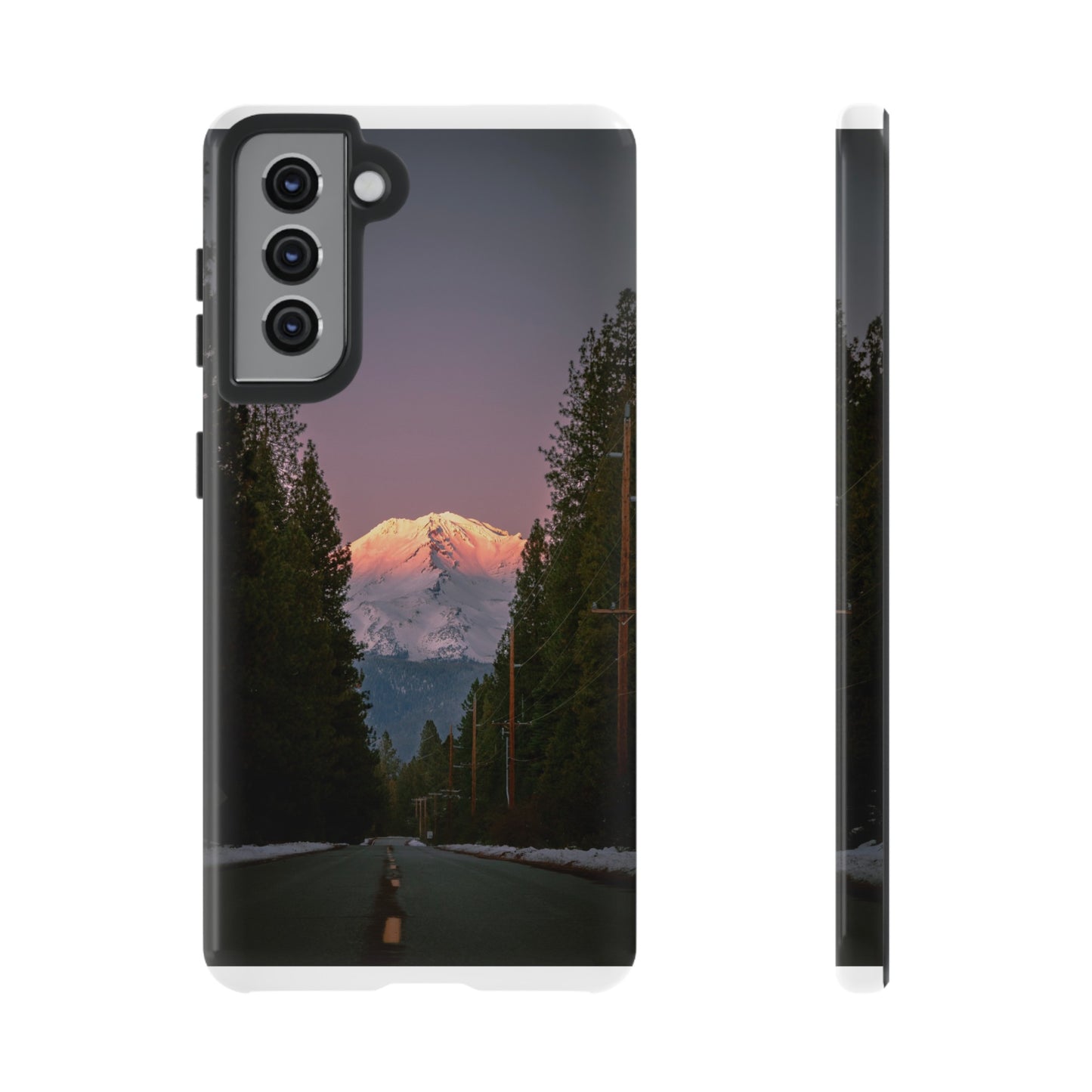 Setting Sun Over Mt. Shasta - Phone Case