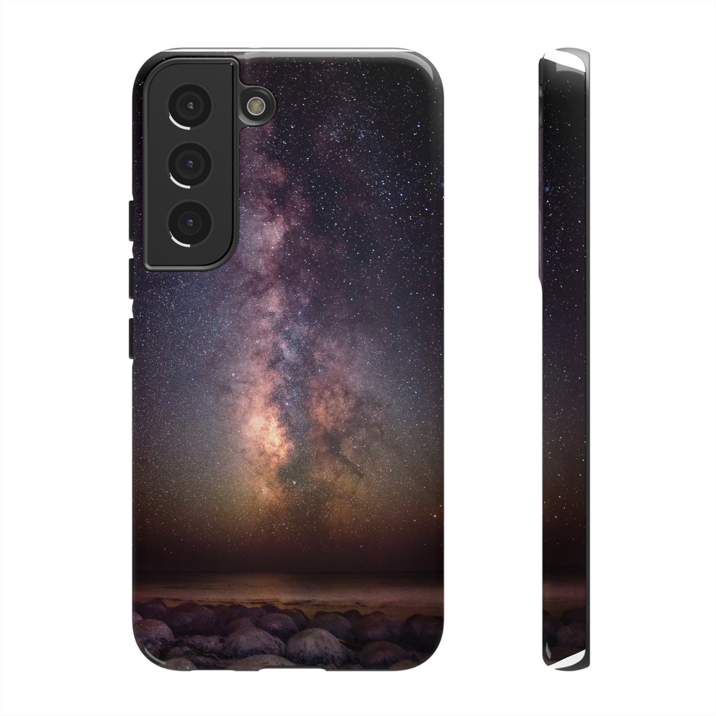 Milky Way Over Bowling Ball Beach - Phone Case