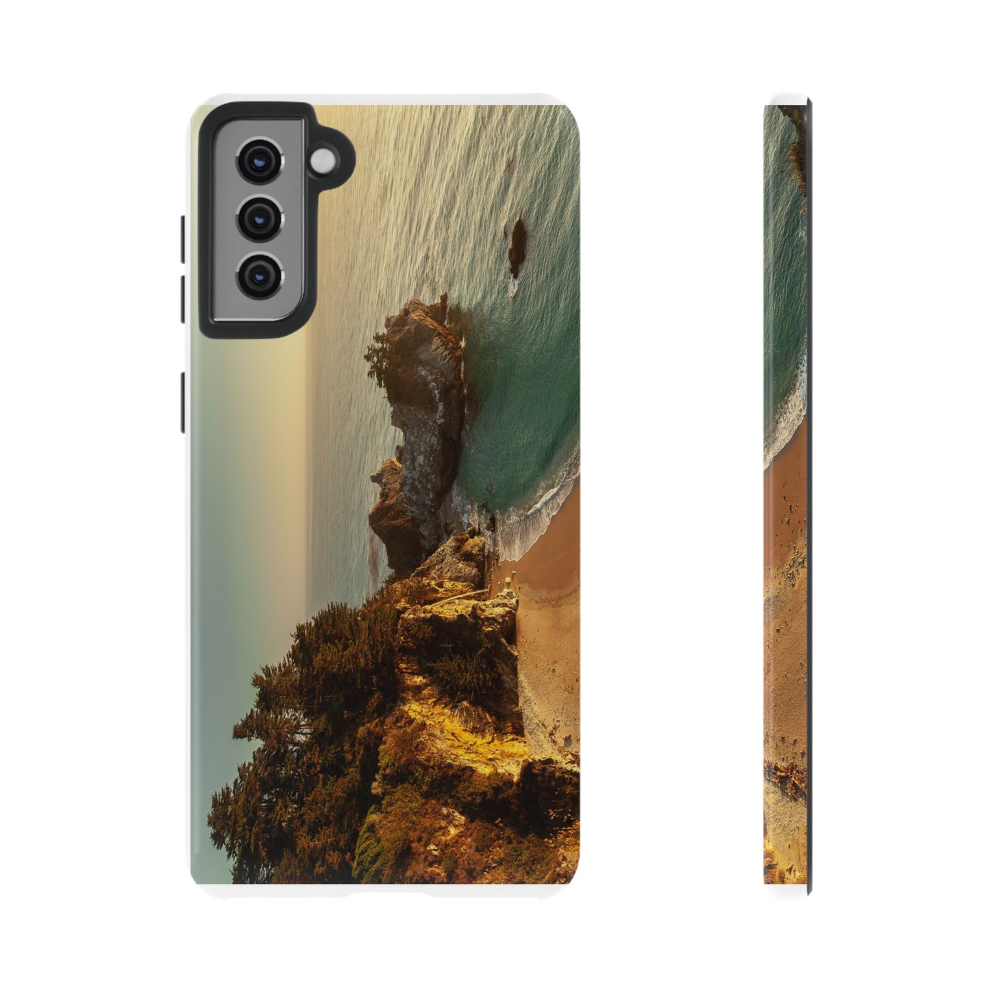 Golden Embrace: McWay Cove at Sunset - Phone Case