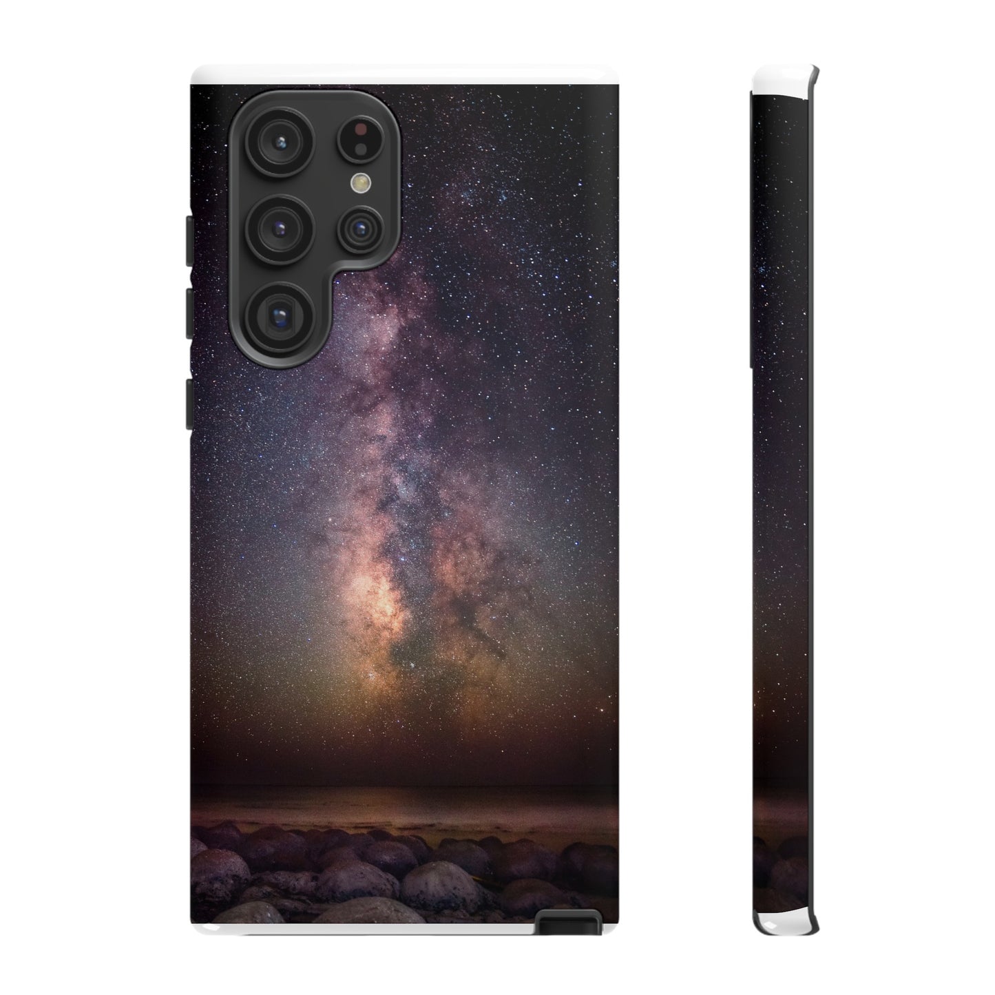 Milky Way Over Bowling Ball Beach - Phone Case