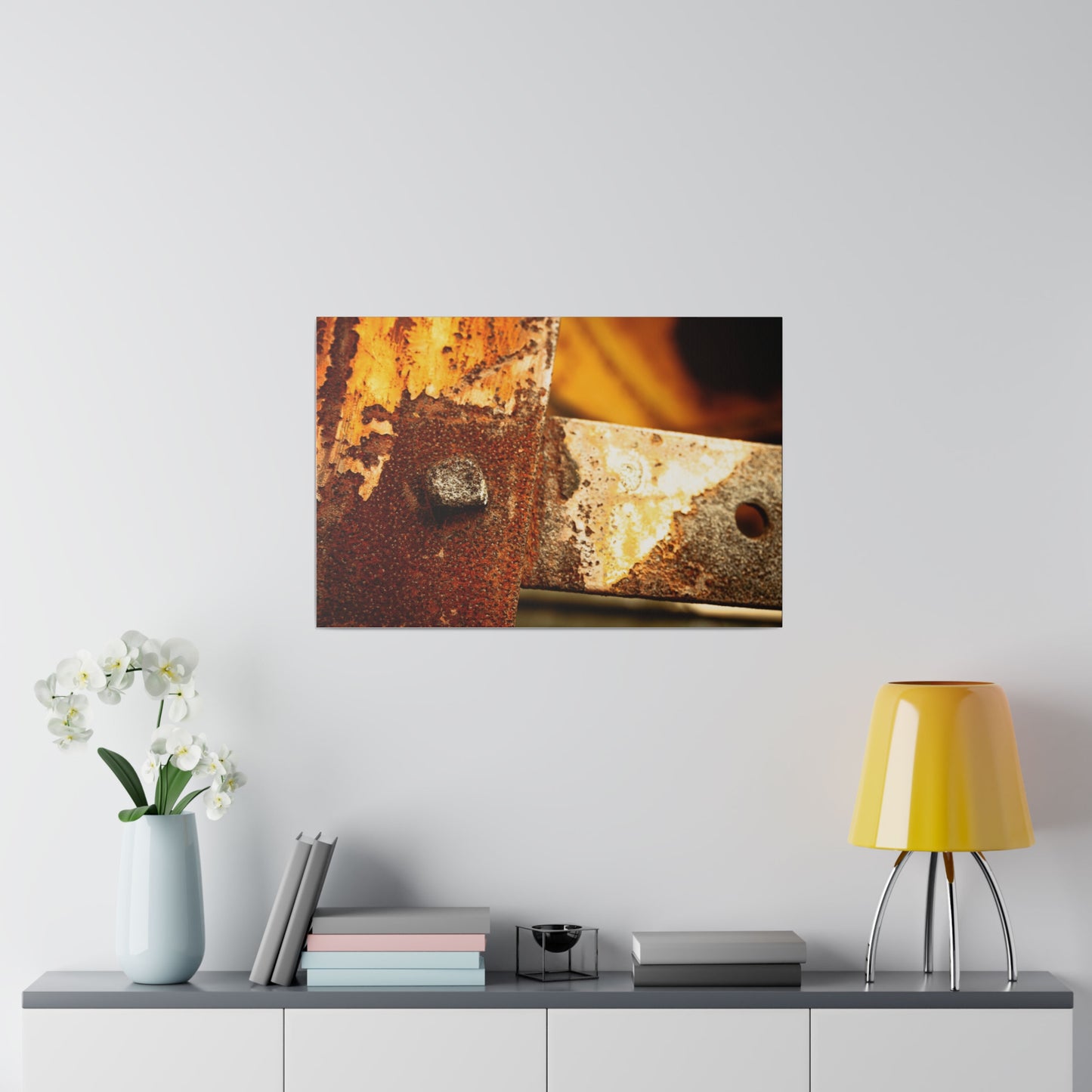 Desolation in Detail – Rust and Metal Macro Canvas Print