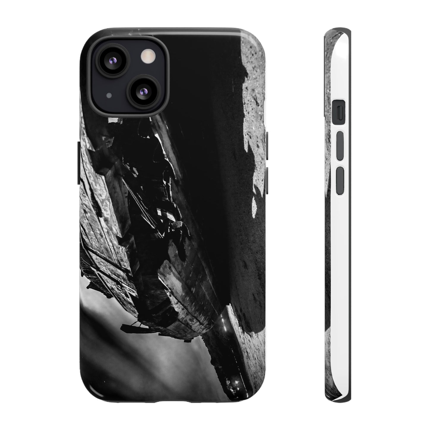 Shipwreck in Inverness (B&W) - Phone Case