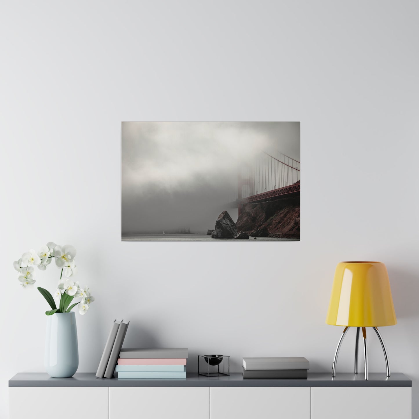 Veiled in Mist: The Golden Gate Bridge - Canvas