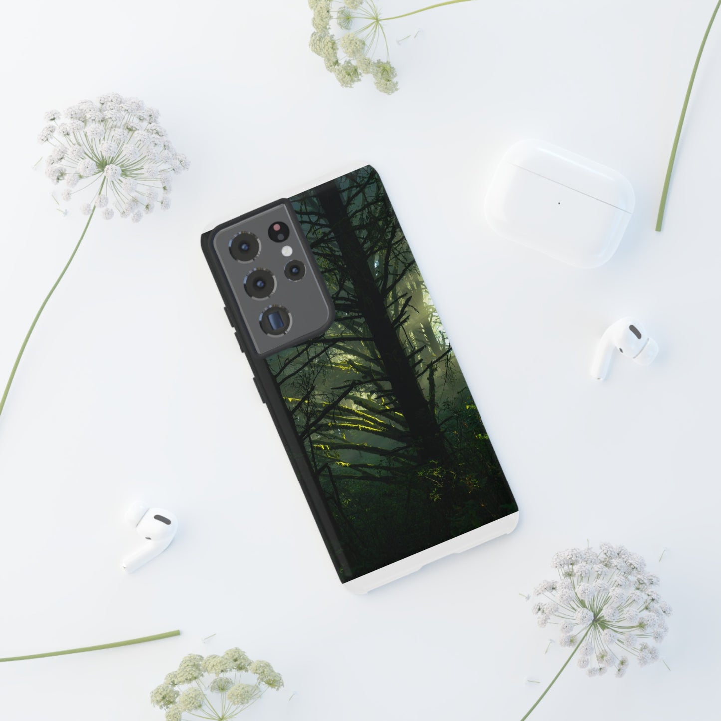 Forest Tapestry of Light and Shadow - Phone Case