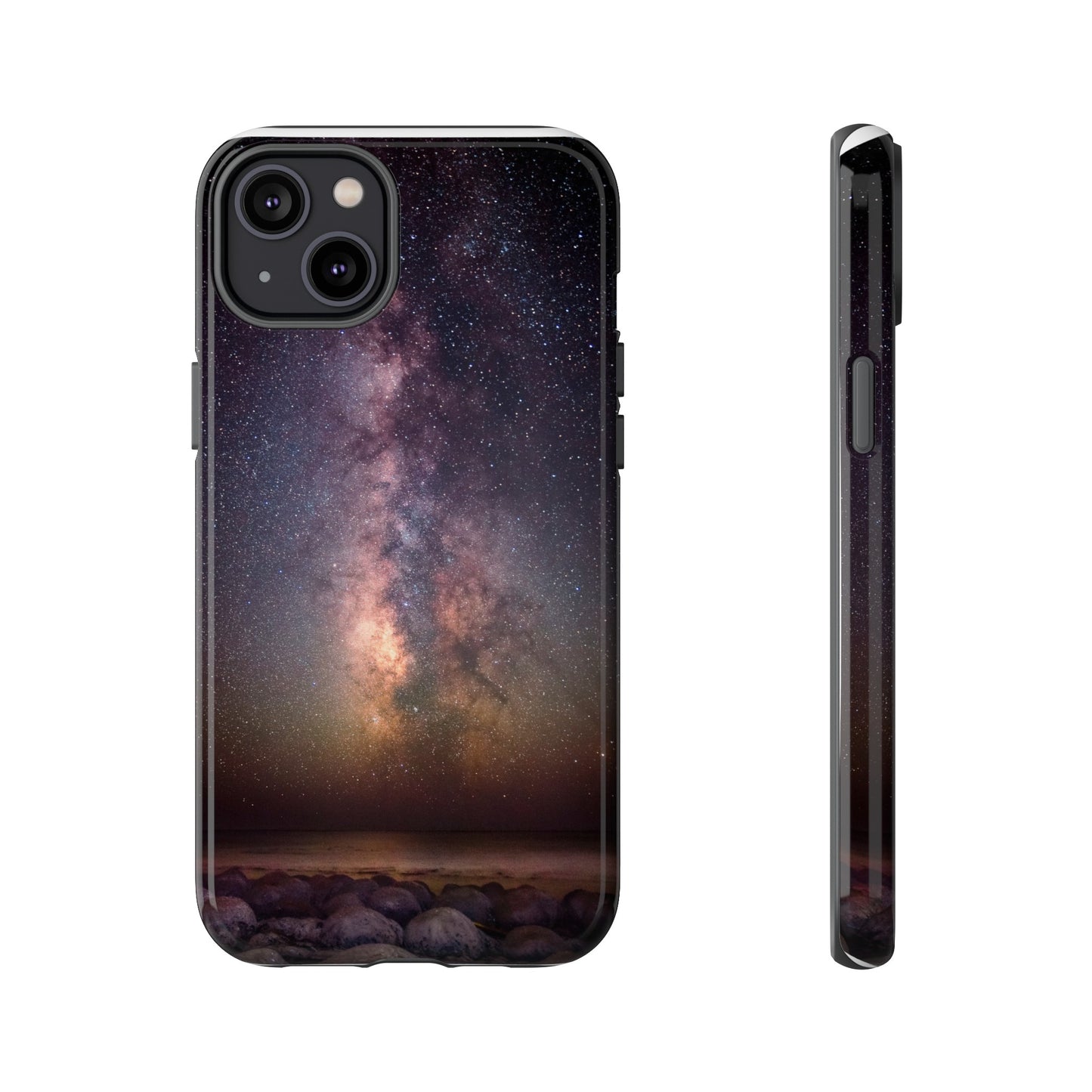 Milky Way Over Bowling Ball Beach - Phone Case