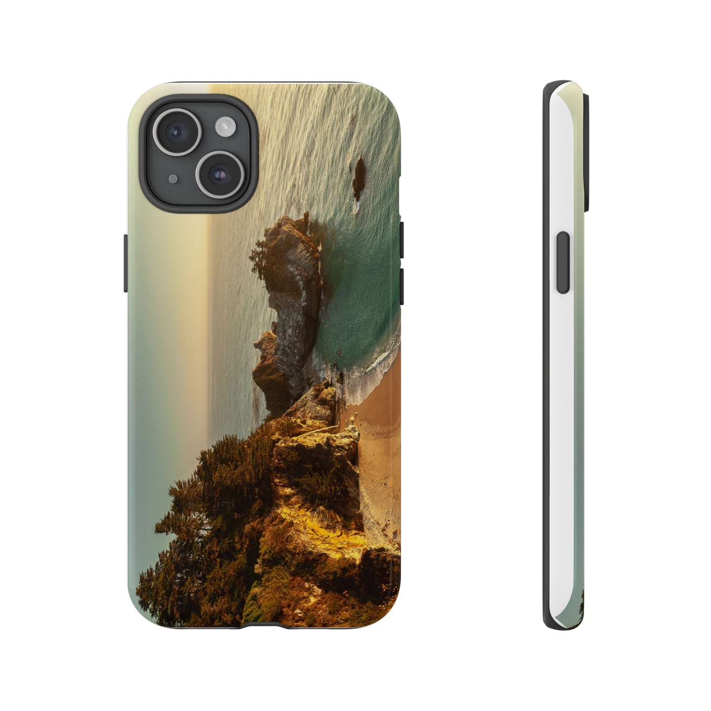 Golden Embrace: McWay Cove at Sunset - Phone Case