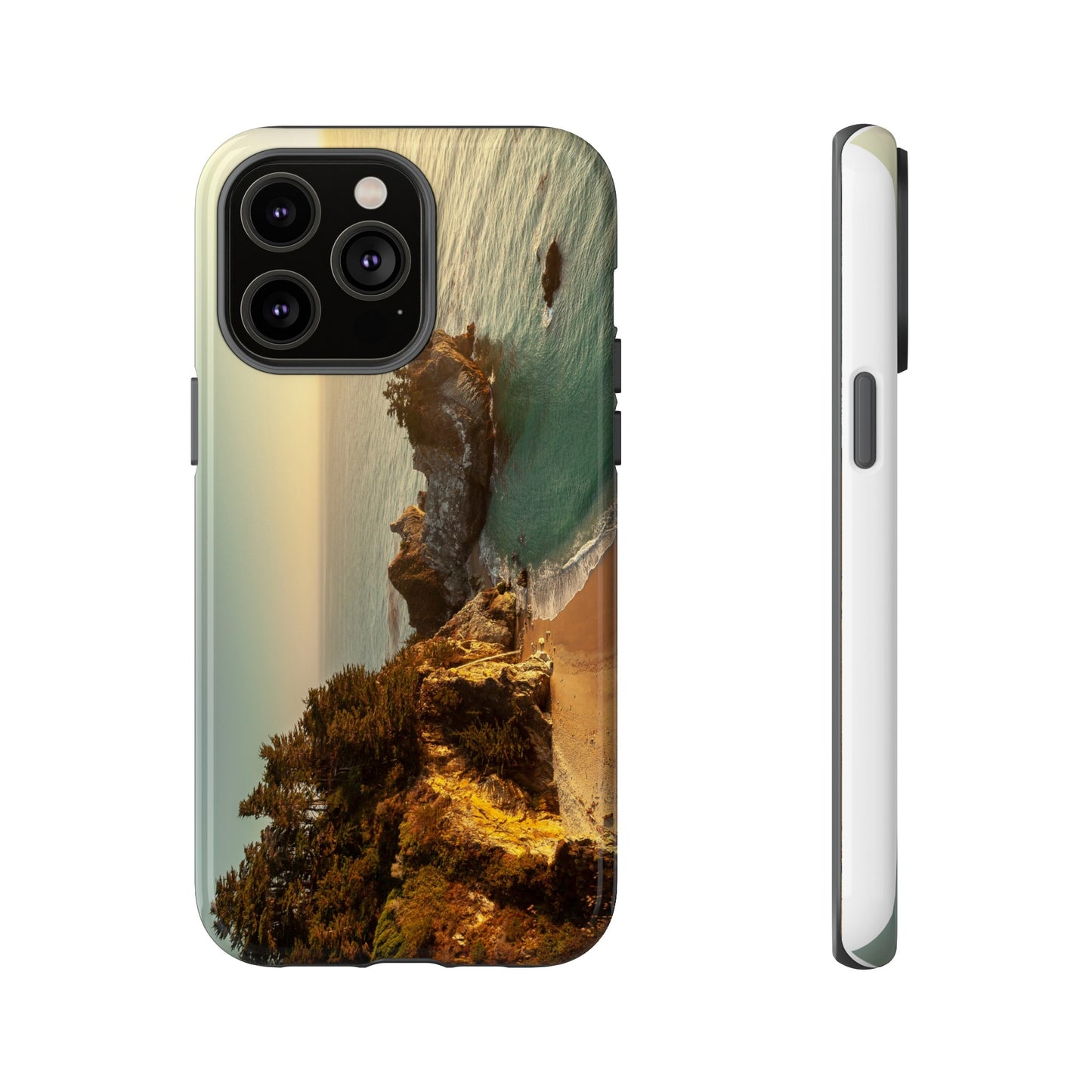 Golden Embrace: McWay Cove at Sunset - Phone Case