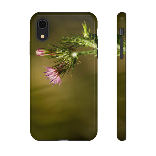 Solitary Thistle's Promise - Phone Case