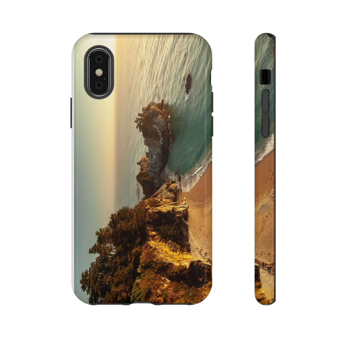 Golden Embrace: McWay Cove at Sunset - Phone Case