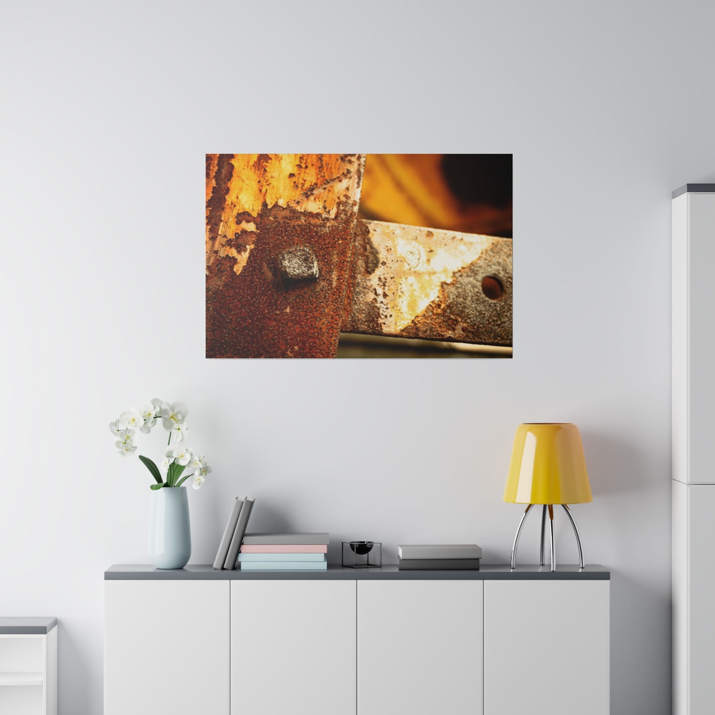 Desolation in Detail – Rust and Metal Macro Canvas Print