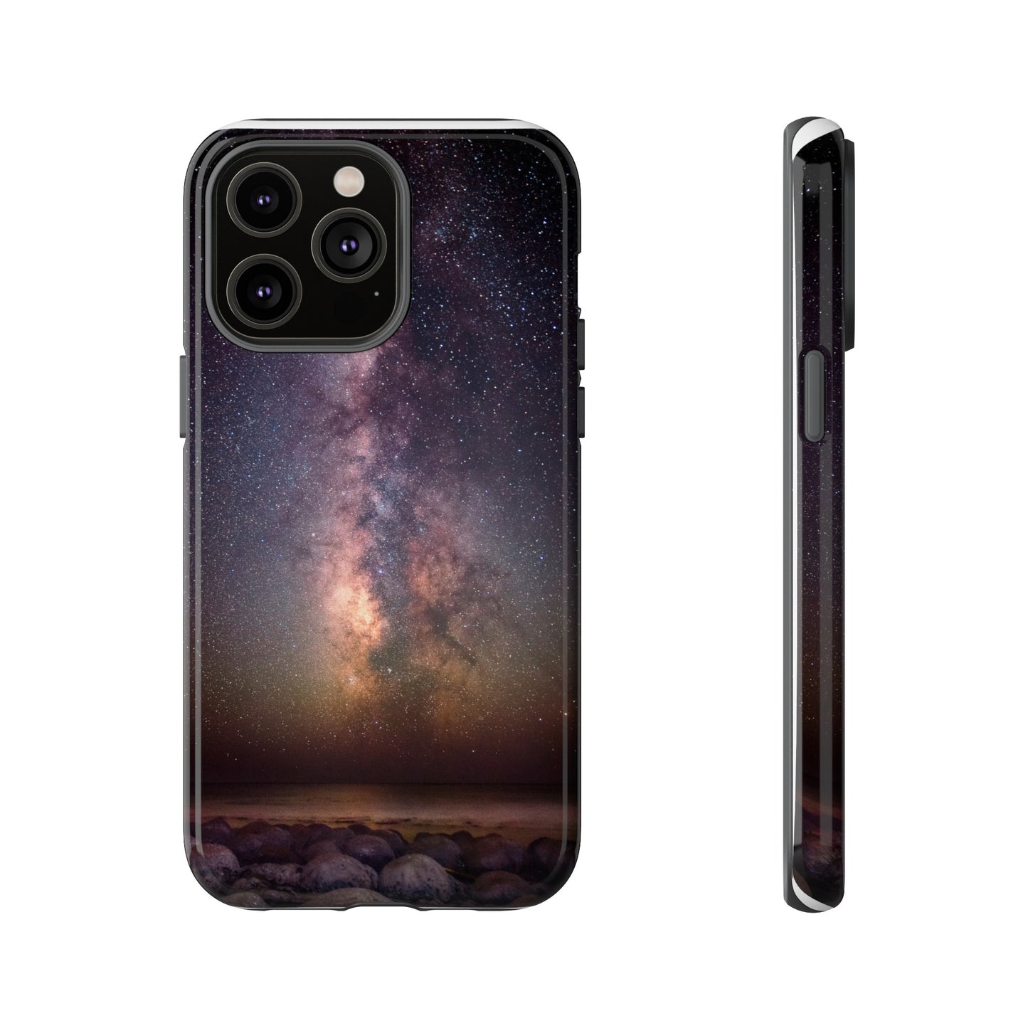 Milky Way Over Bowling Ball Beach - Phone Case