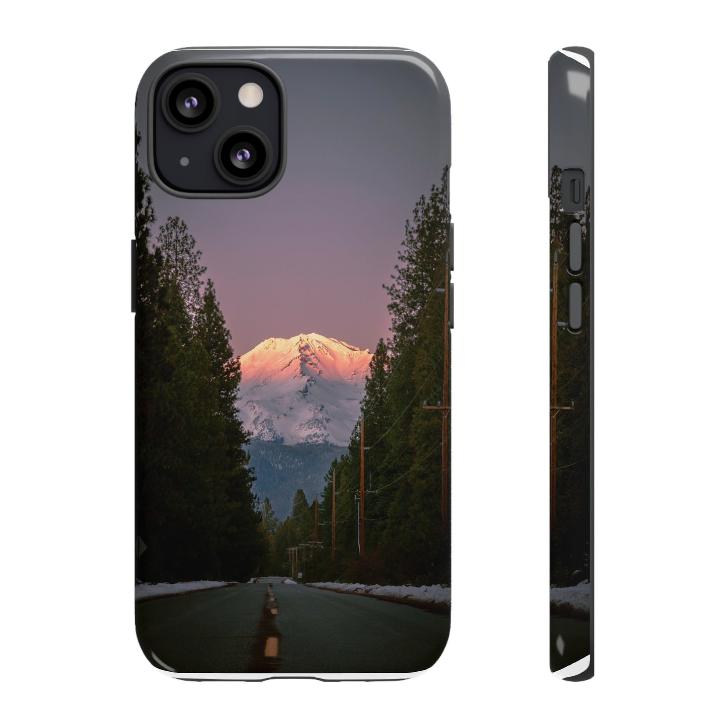 Setting Sun Over Mt. Shasta - Phone Case