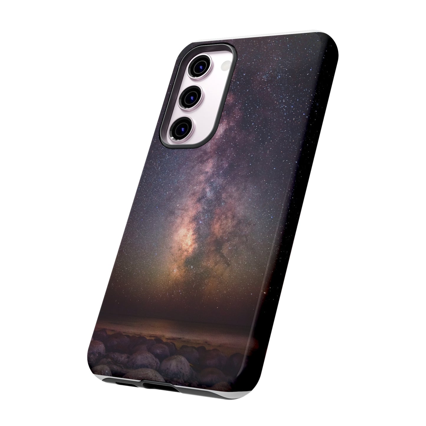 Milky Way Over Bowling Ball Beach - Phone Case