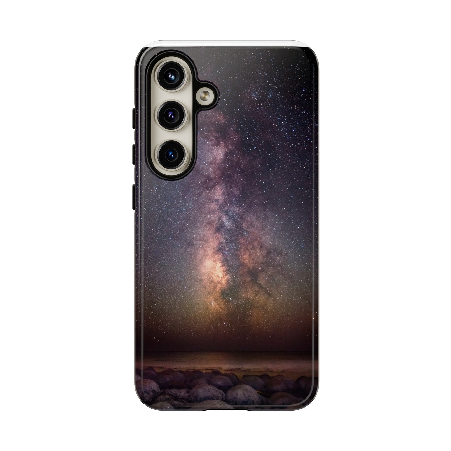 Milky Way Over Bowling Ball Beach - Phone Case