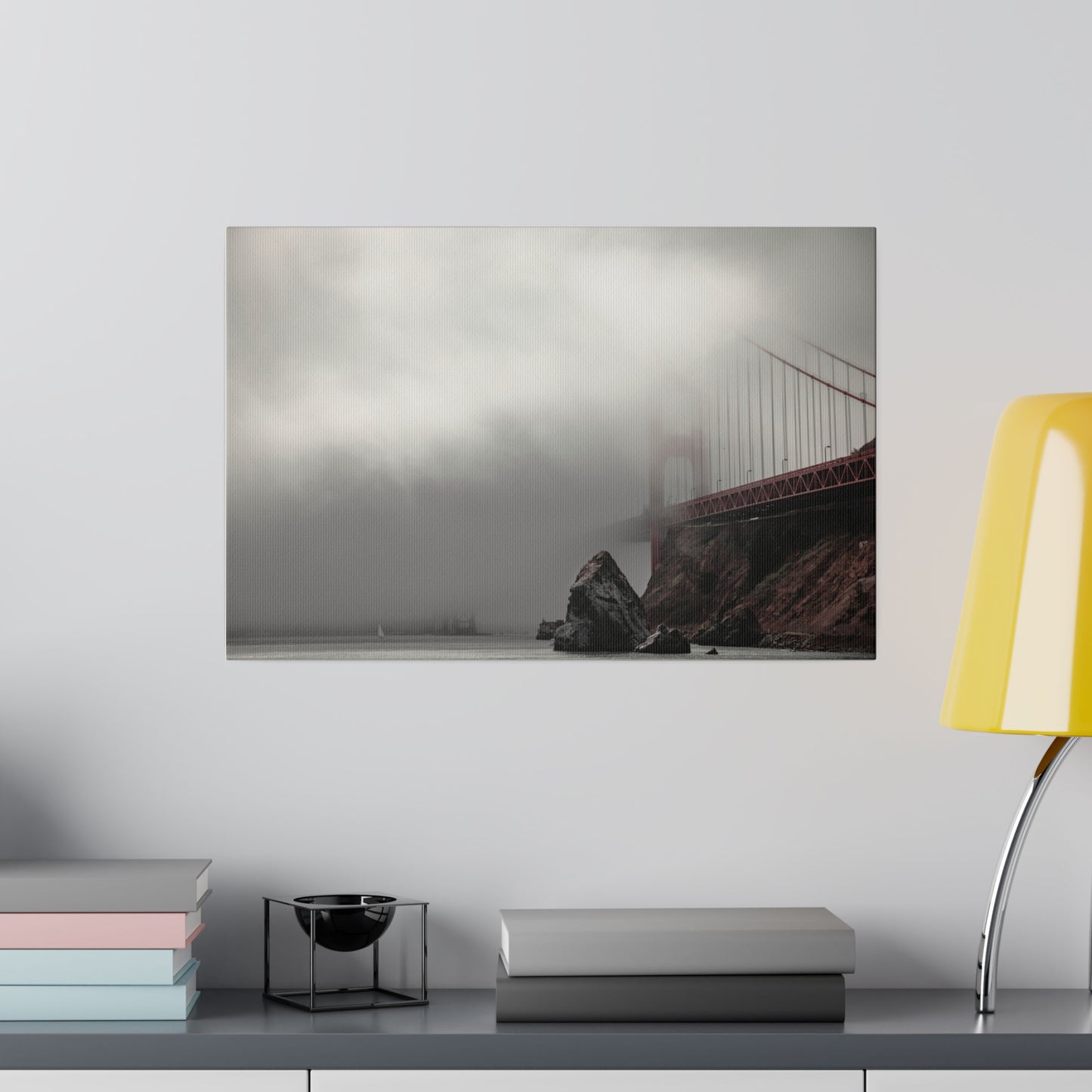 Veiled in Mist: The Golden Gate Bridge - Canvas