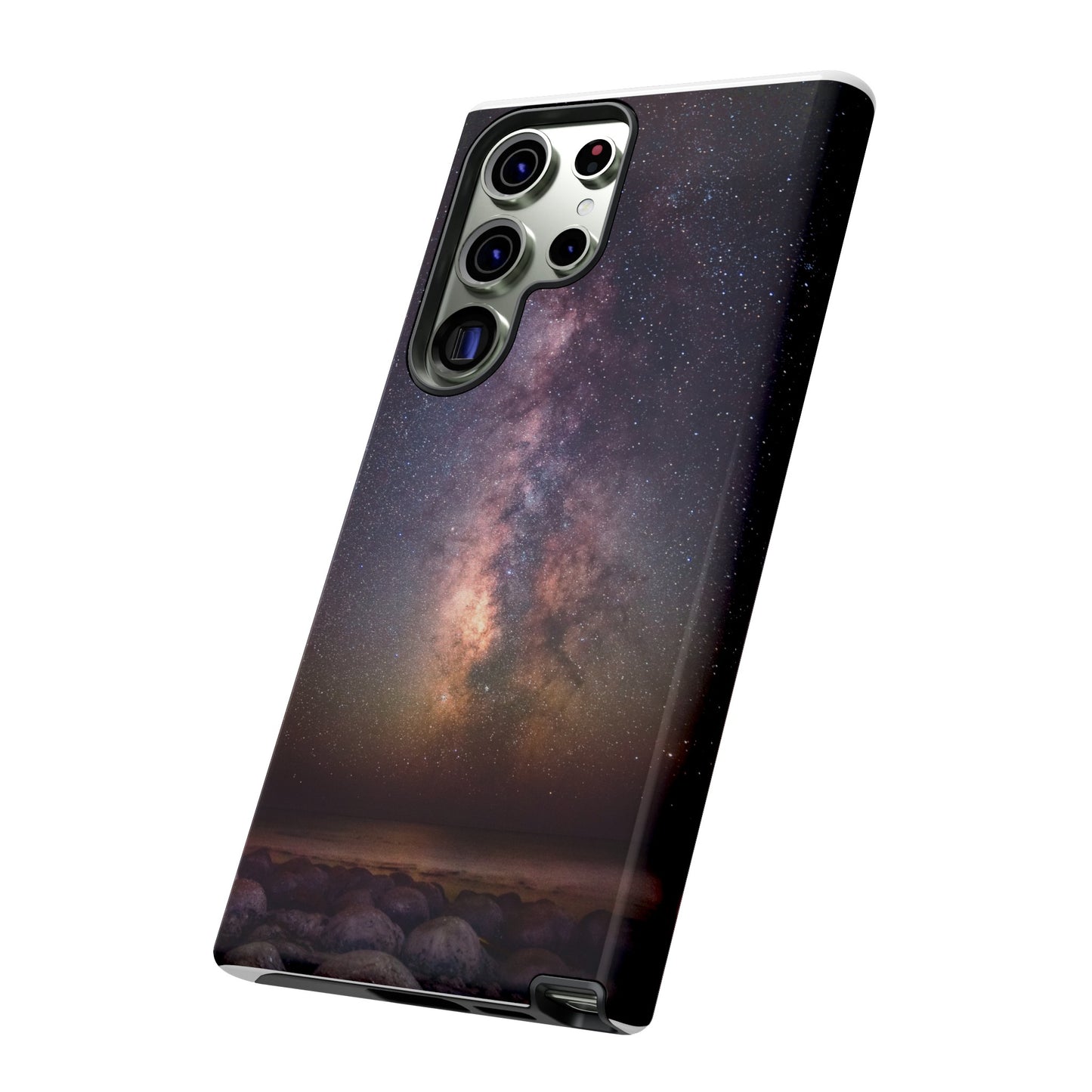 Milky Way Over Bowling Ball Beach - Phone Case