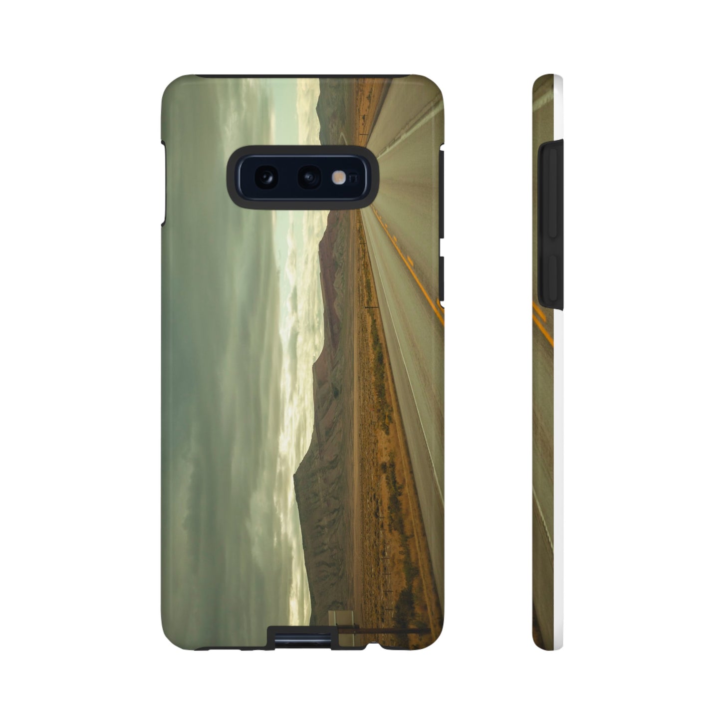 Lonely Highway in Wyoming - Phone Case