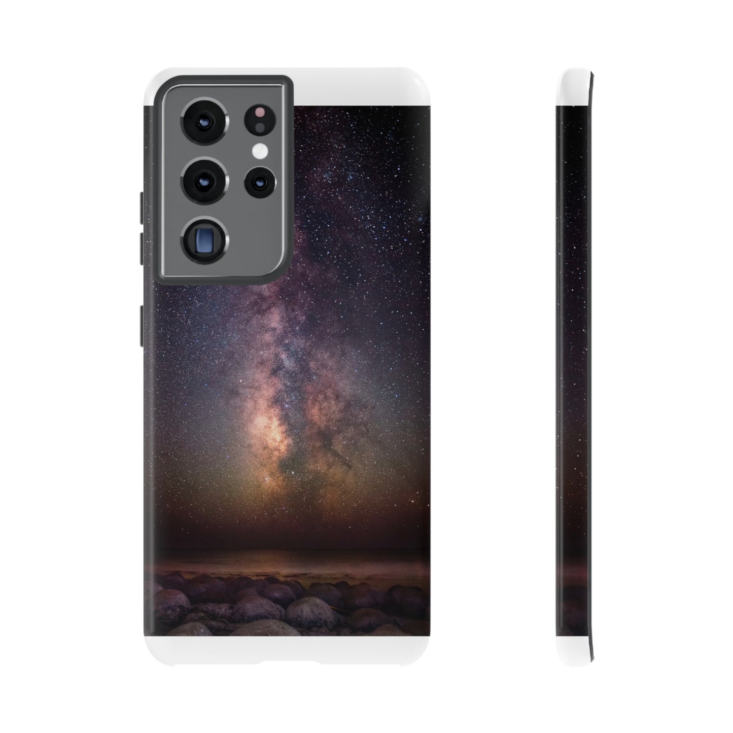 Milky Way Over Bowling Ball Beach - Phone Case