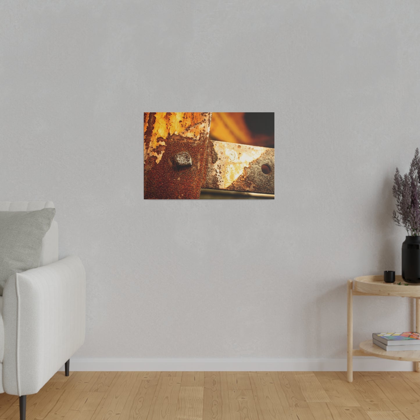 Desolation in Detail – Rust and Metal Macro Canvas Print