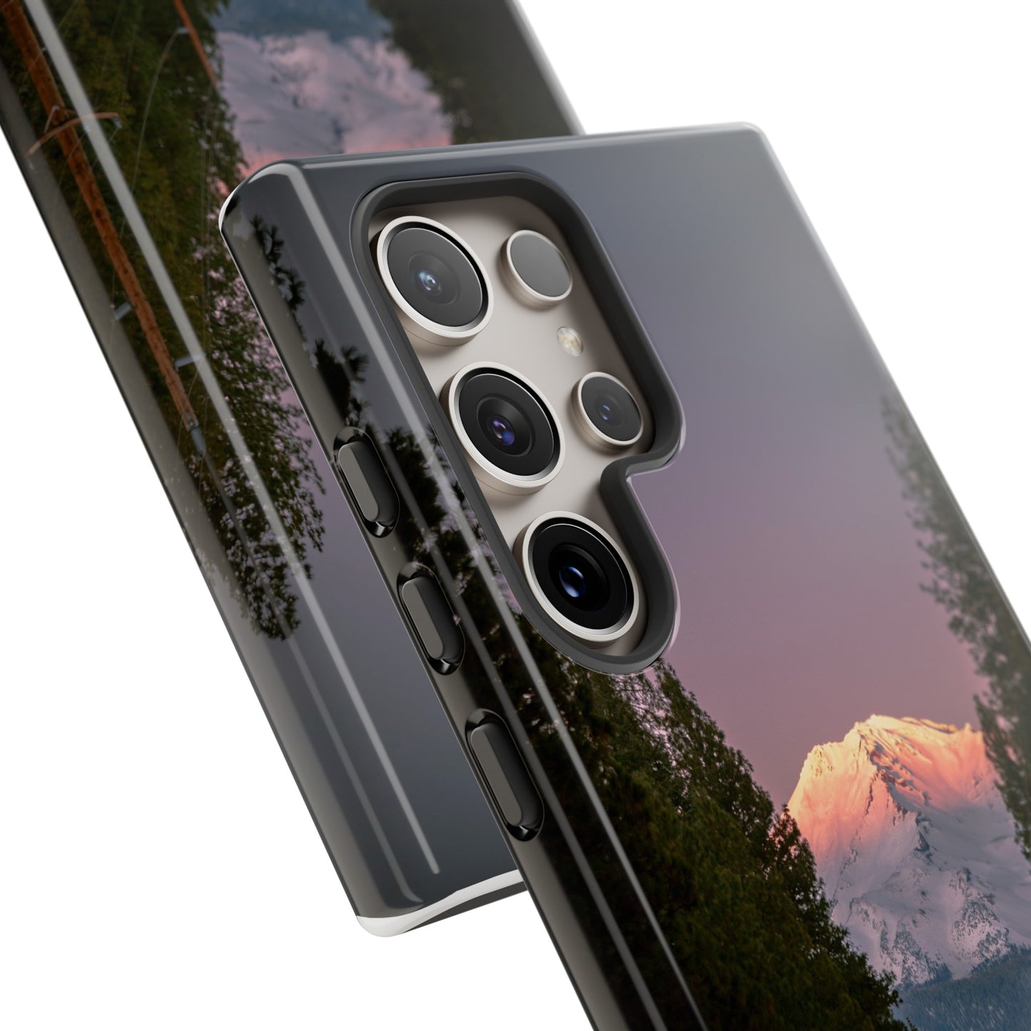 Setting Sun Over Mt. Shasta - Phone Case