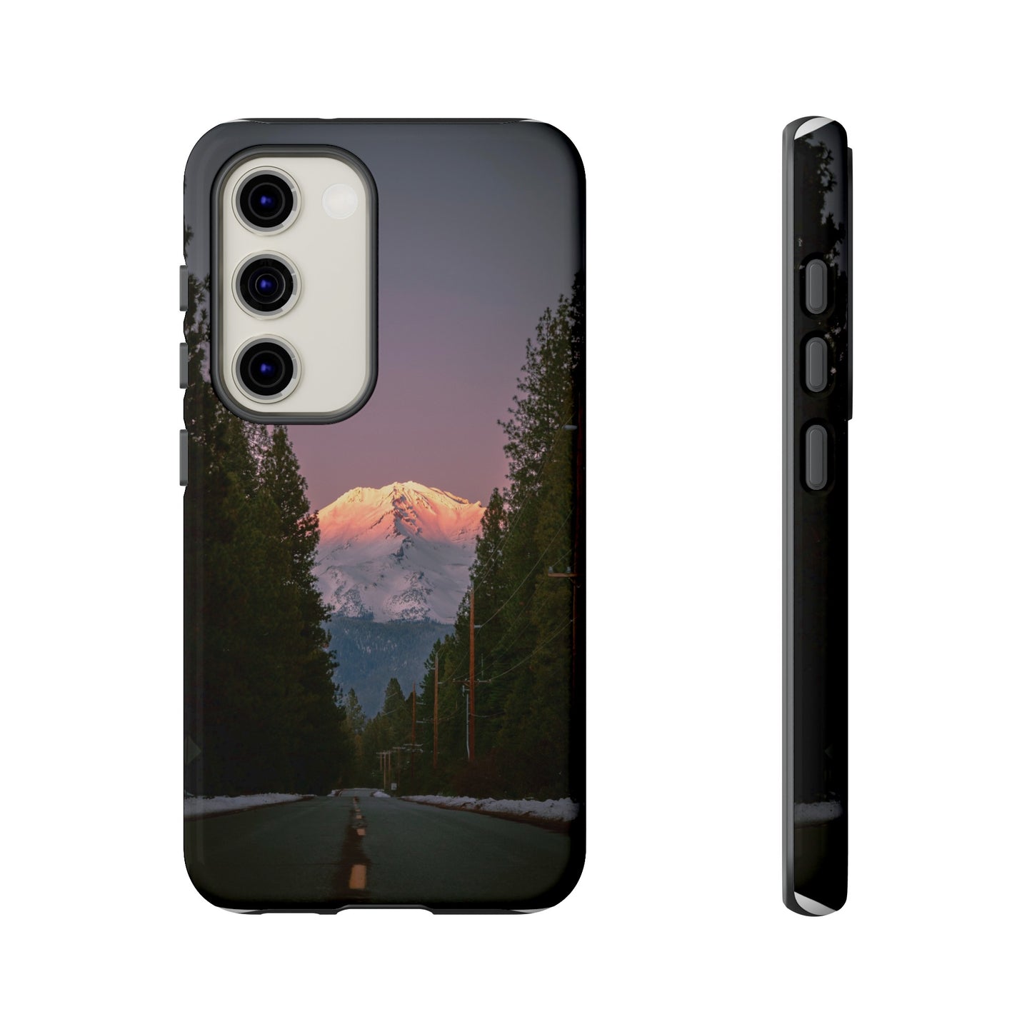 Setting Sun Over Mt. Shasta - Phone Case