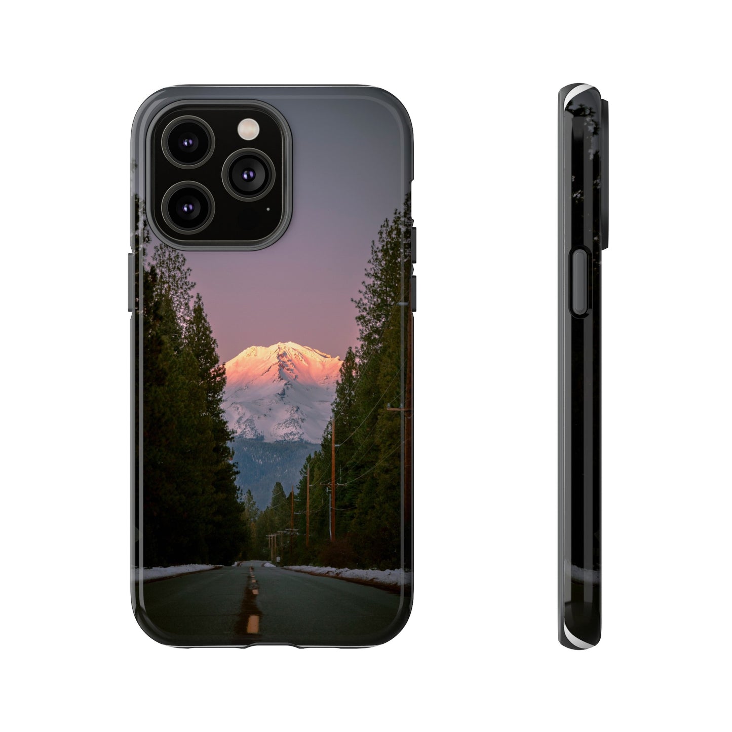 Setting Sun Over Mt. Shasta - Phone Case