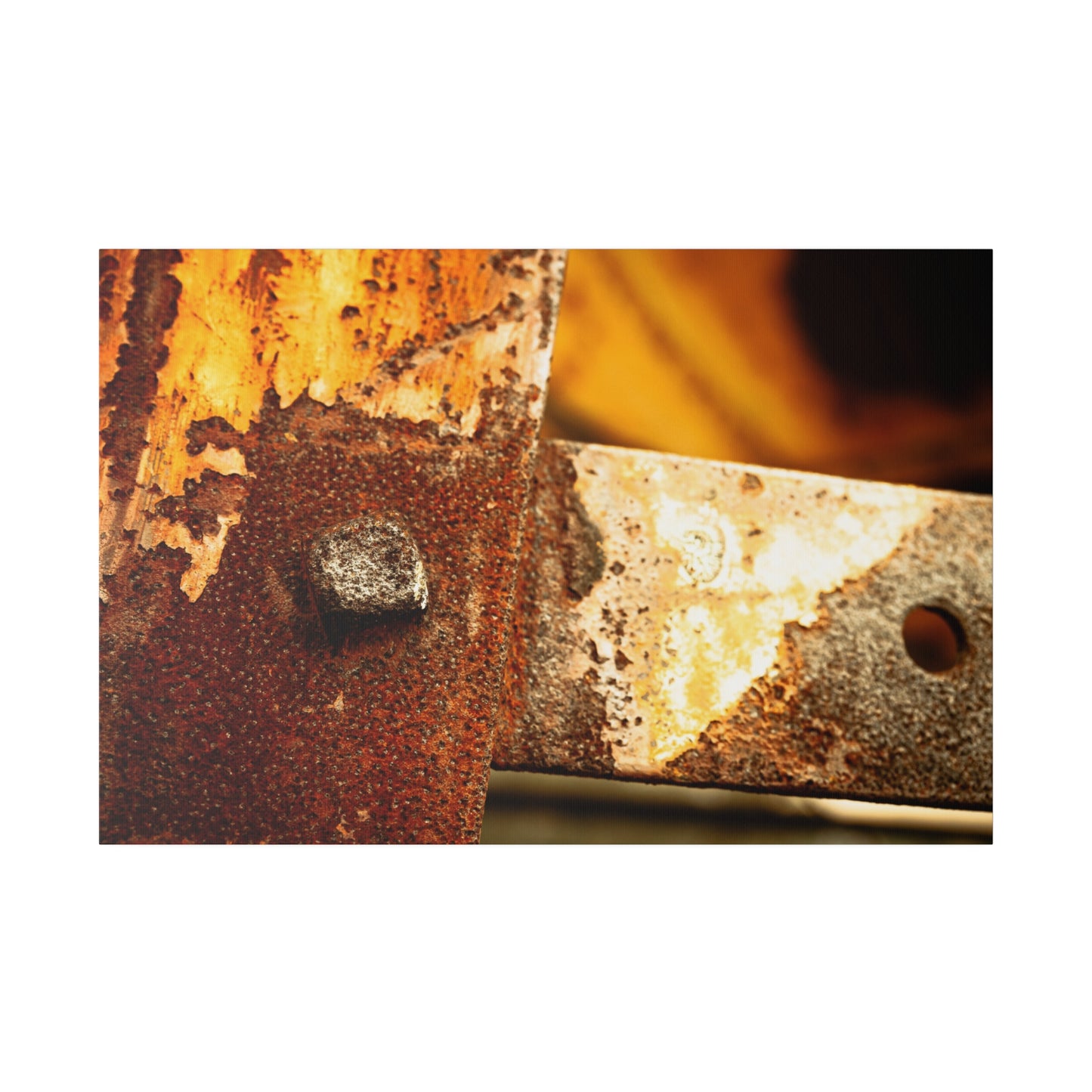 Desolation in Detail – Rust and Metal Macro Canvas Print