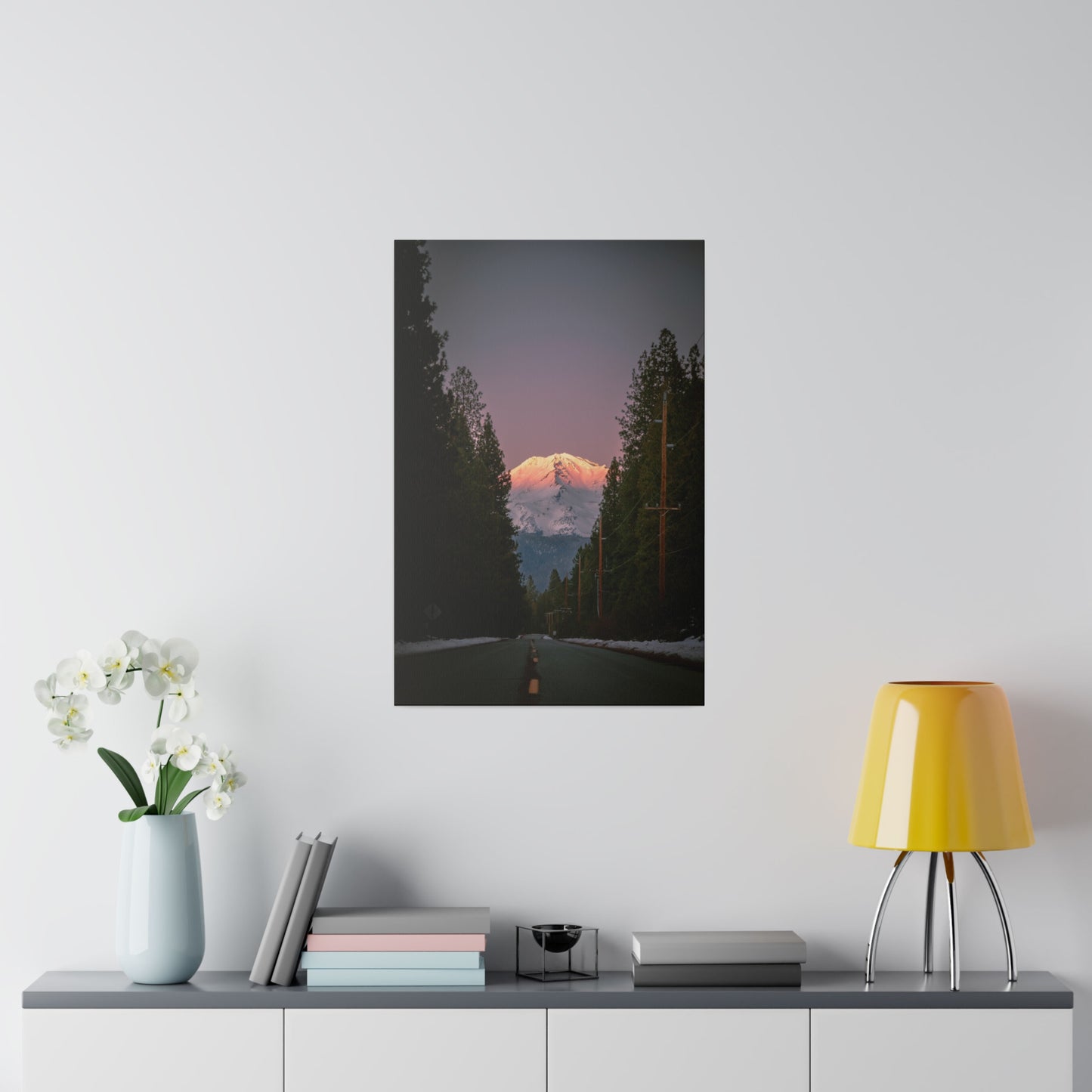 Setting Sun Over Mt. Shasta - Canvas