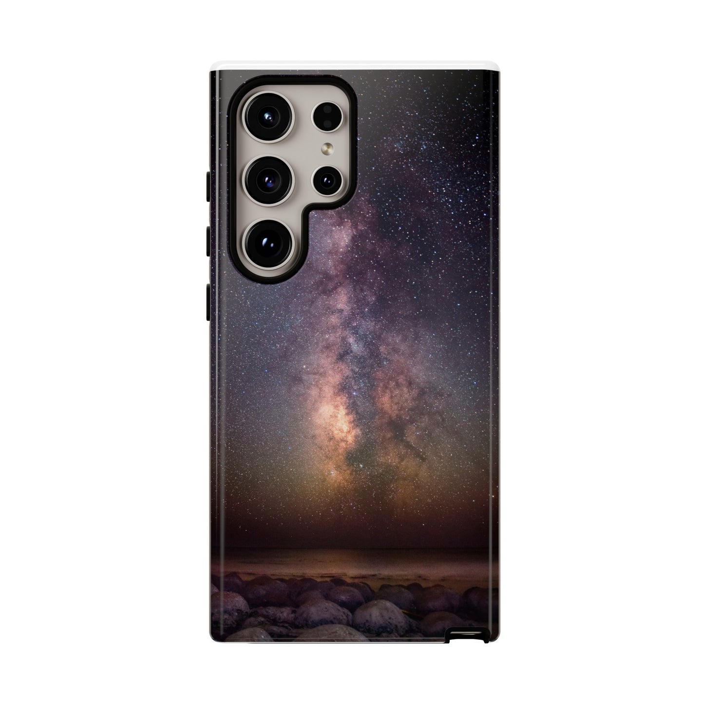 Milky Way Over Bowling Ball Beach - Phone Case