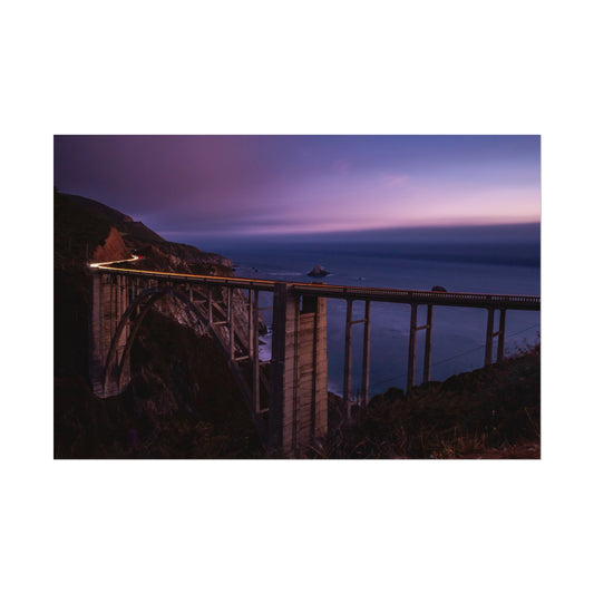 Bixby Bridge Blue Hour - Poster