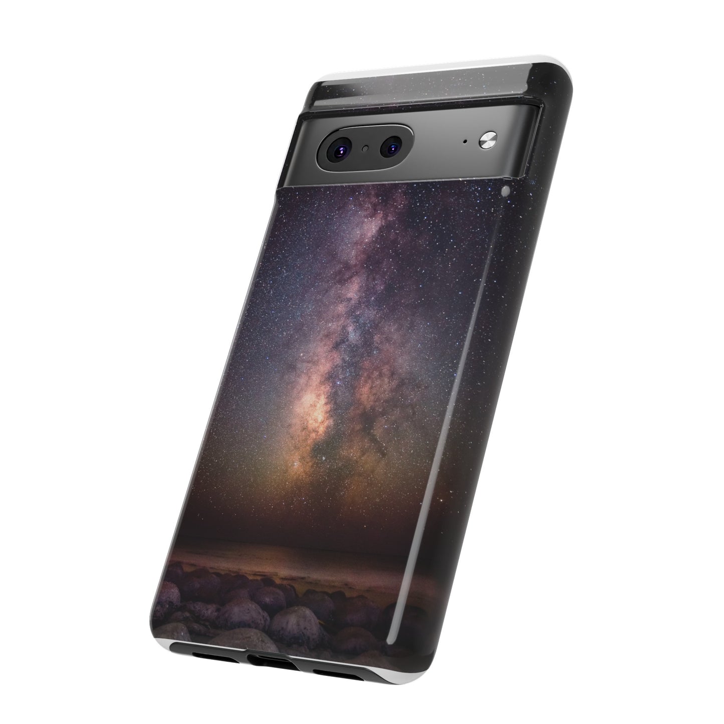 Milky Way Over Bowling Ball Beach - Phone Case