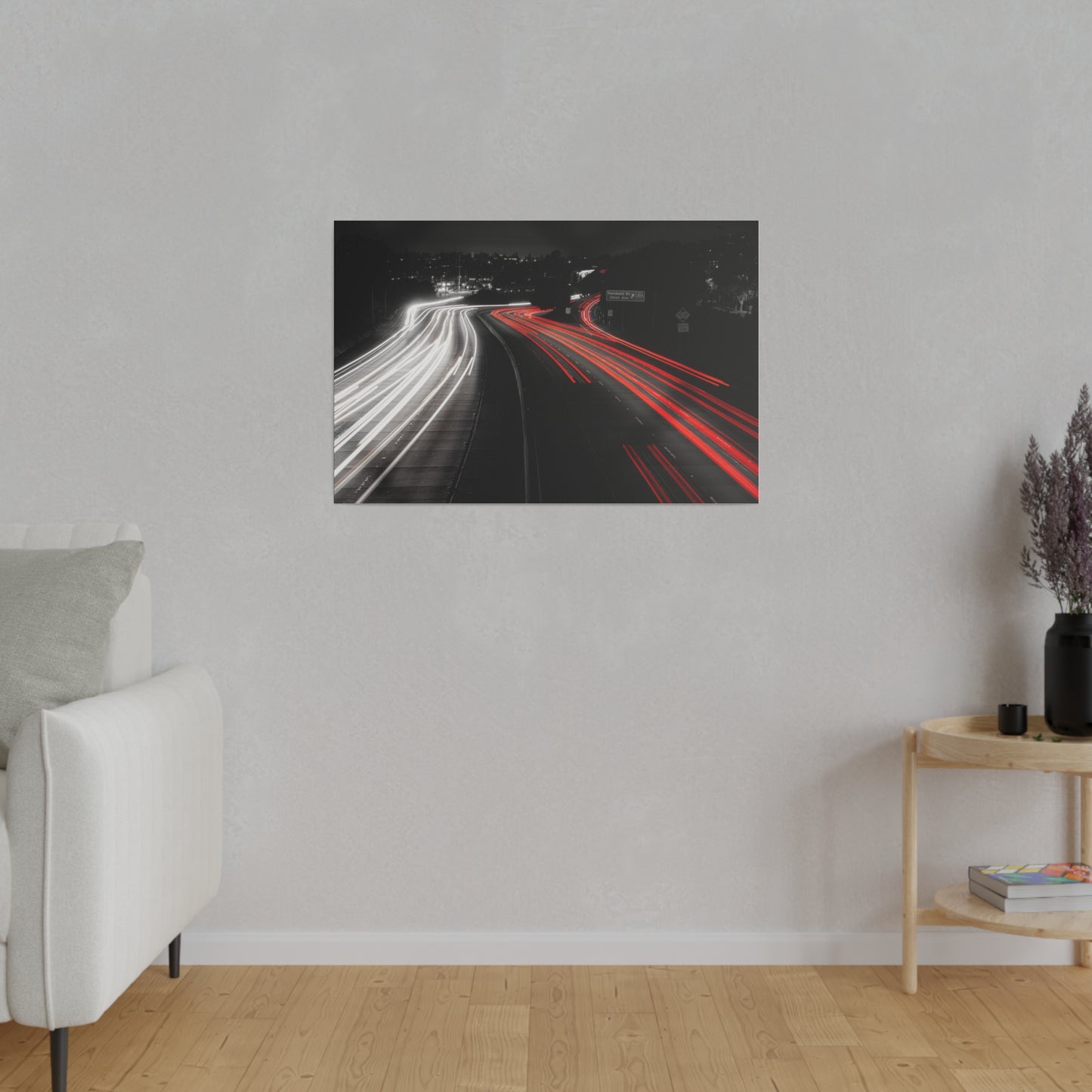 Freeway Light Streaks - Canvas