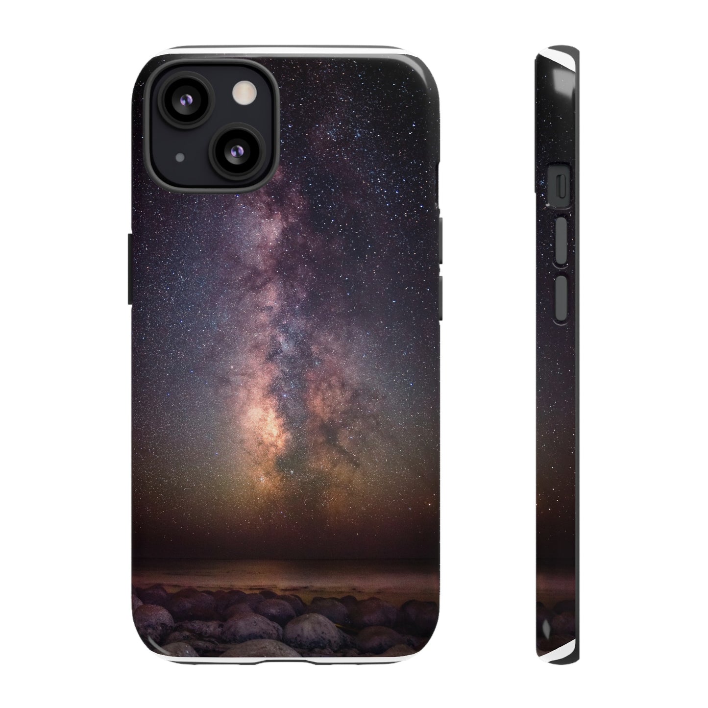 Milky Way Over Bowling Ball Beach - Phone Case