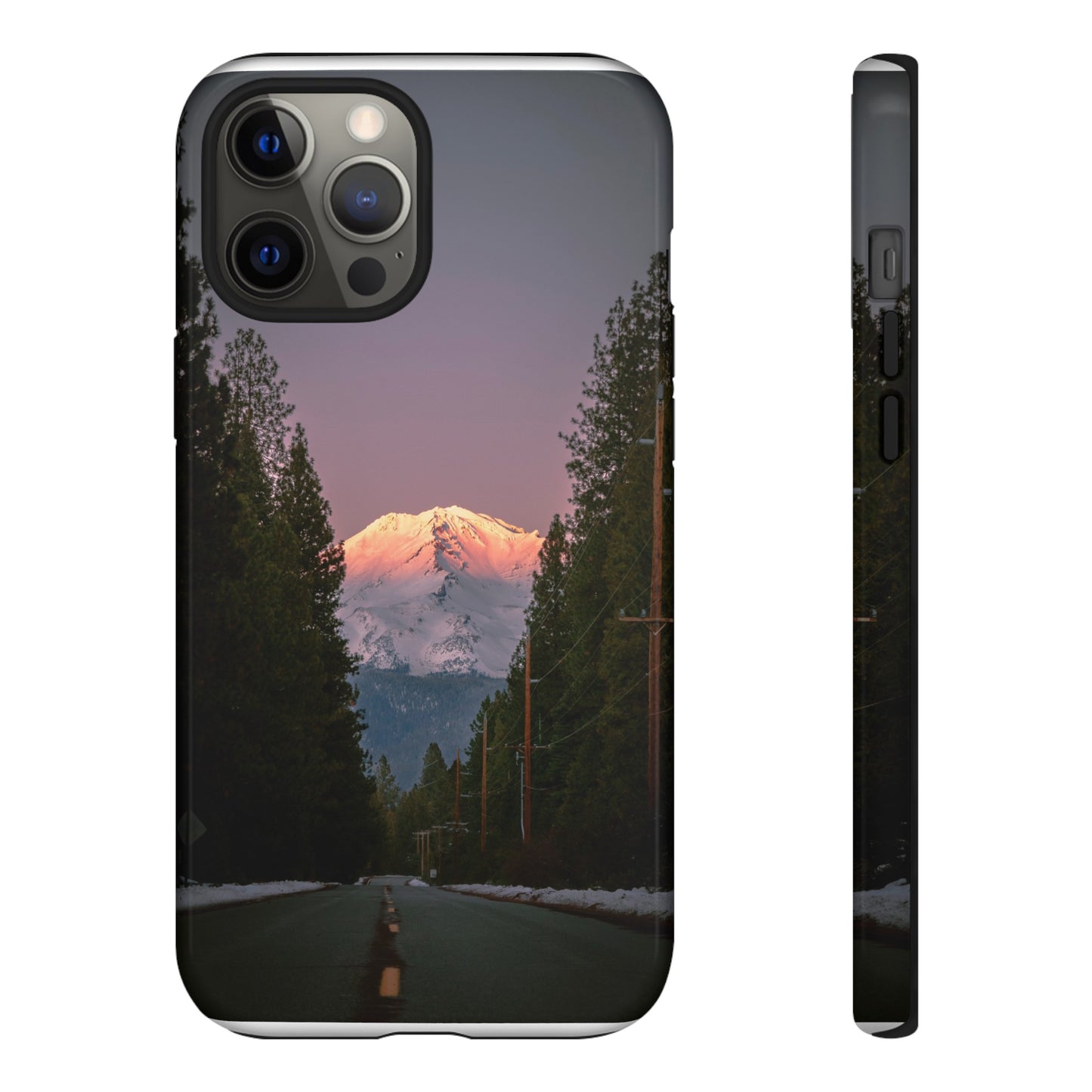 Setting Sun Over Mt. Shasta - Phone Case