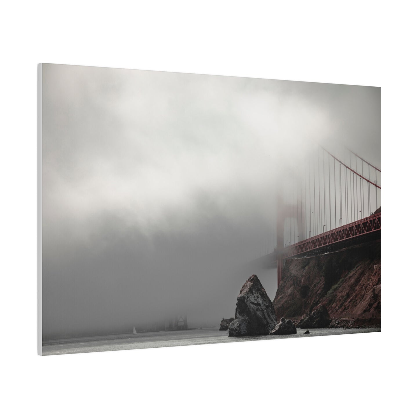 Veiled in Mist: The Golden Gate Bridge - Canvas