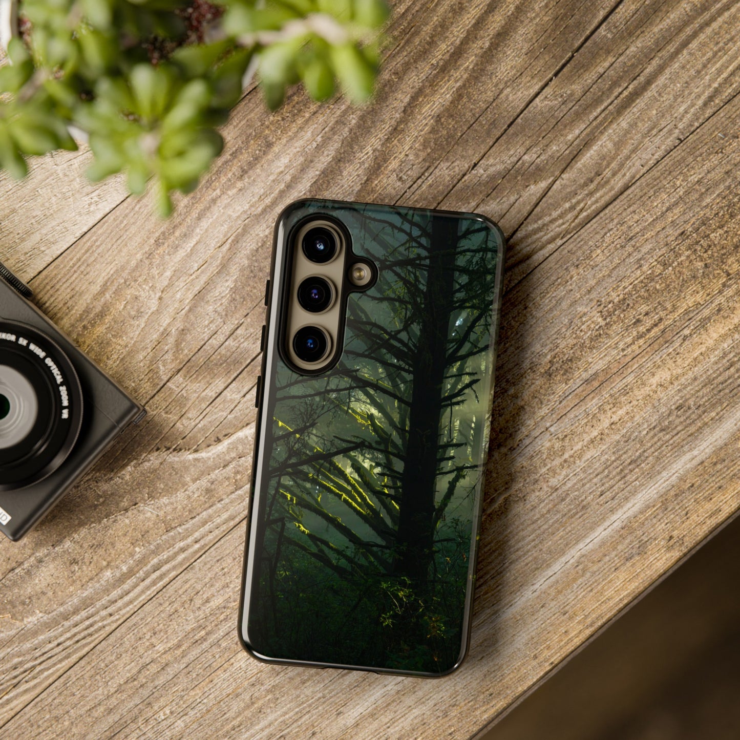 Forest Tapestry of Light and Shadow - Phone Case