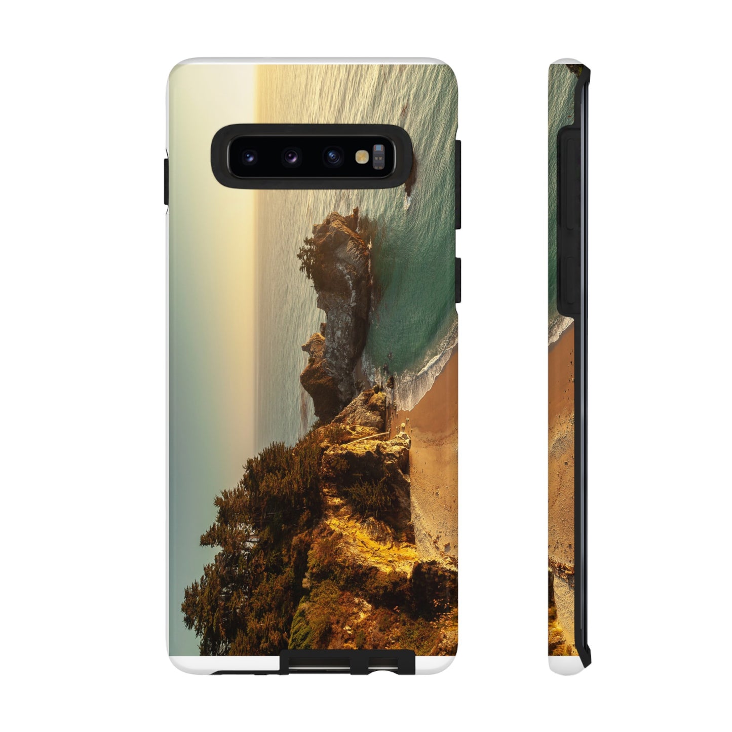 Golden Embrace: McWay Cove at Sunset - Phone Case