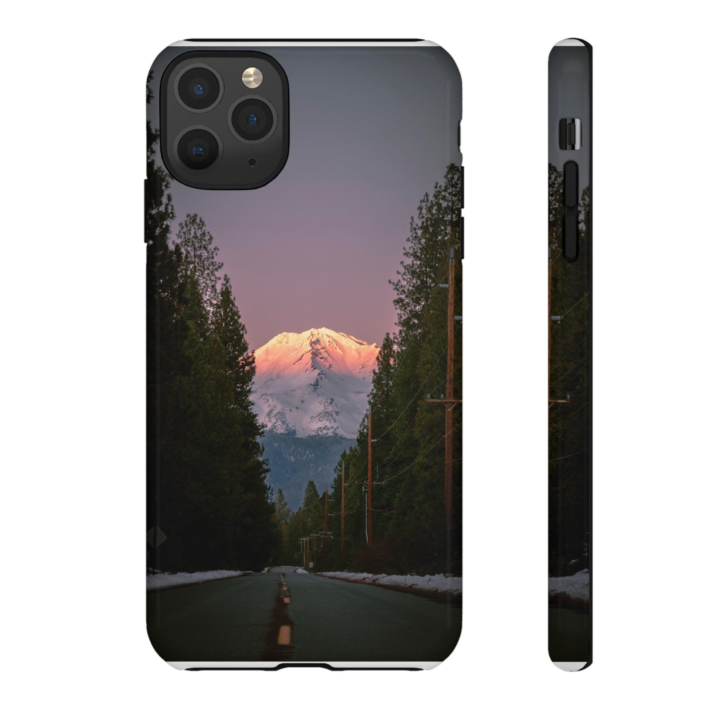 Setting Sun Over Mt. Shasta - Phone Case