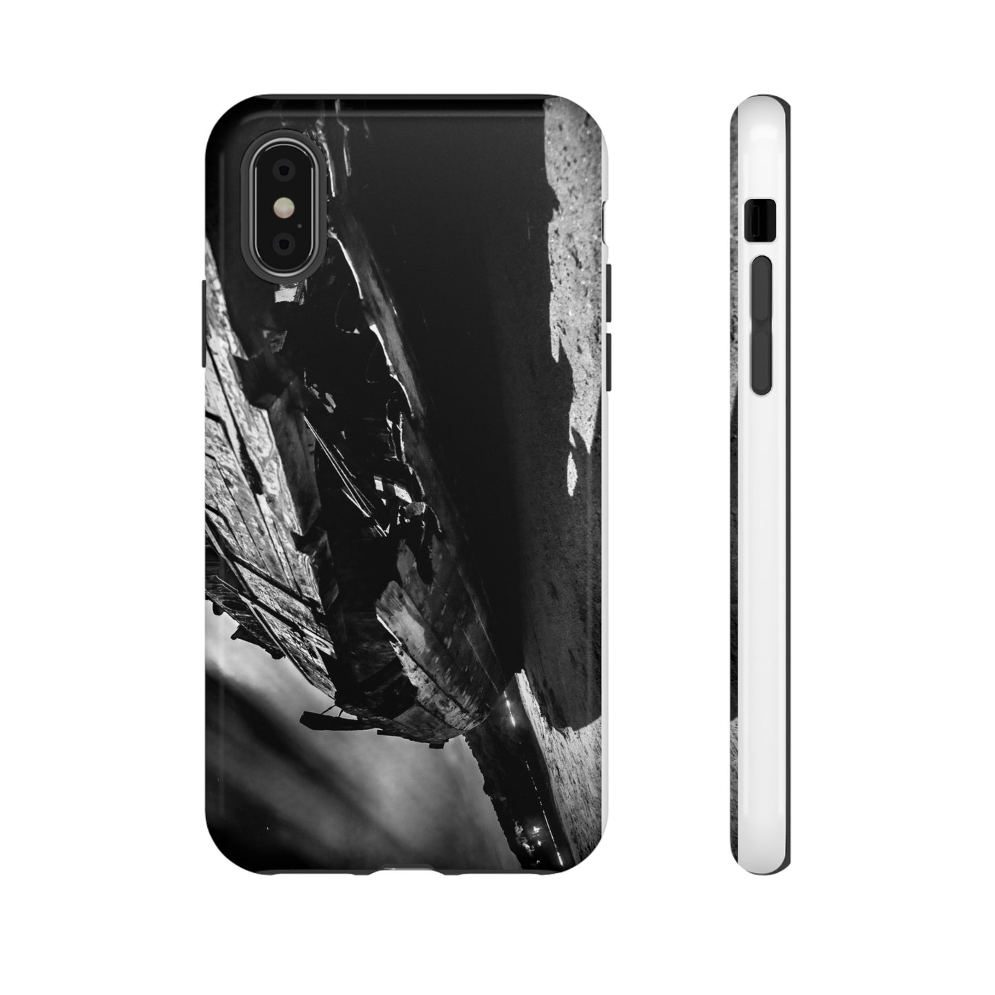 Shipwreck in Inverness (B&W) - Phone Case