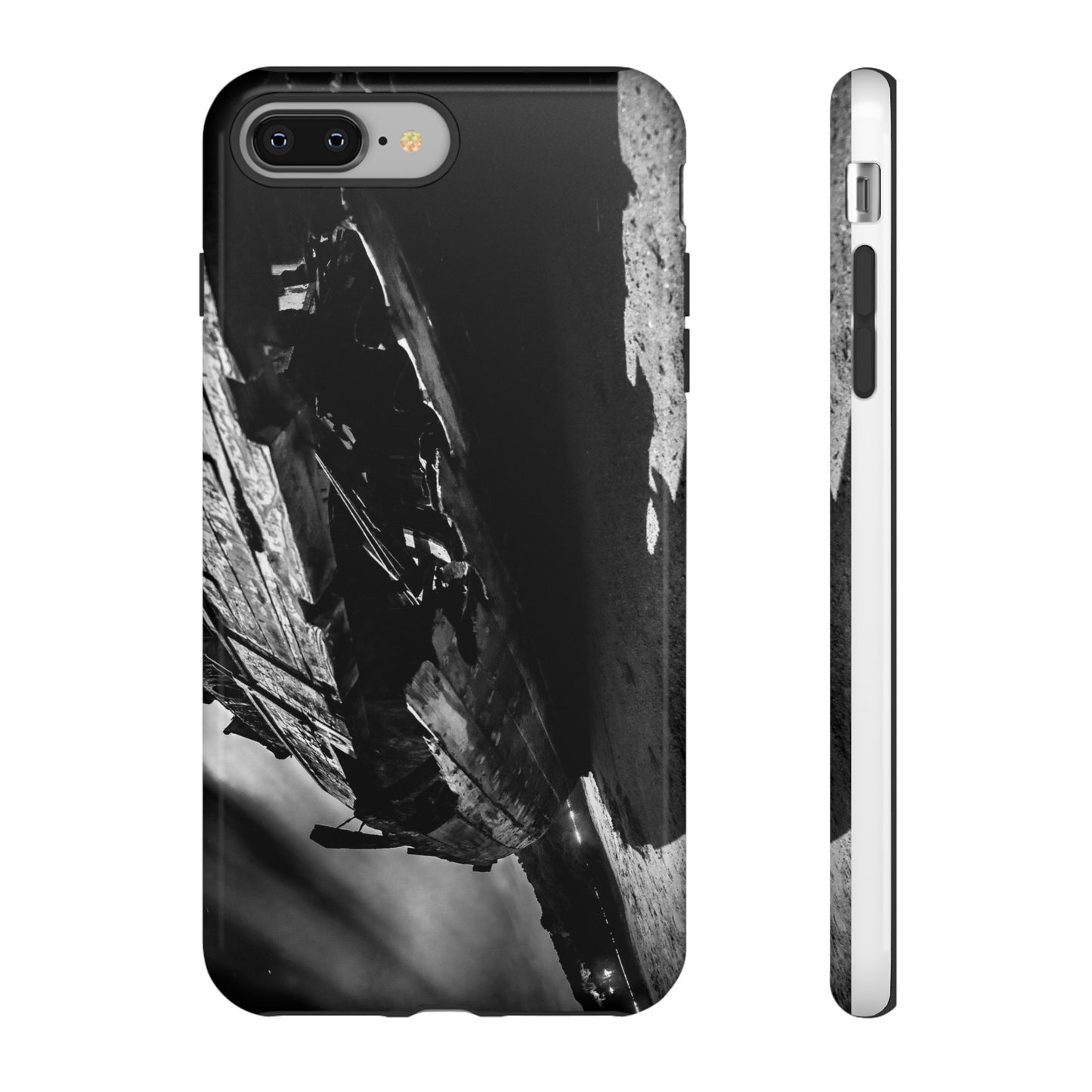 Shipwreck in Inverness (B&W) - Phone Case