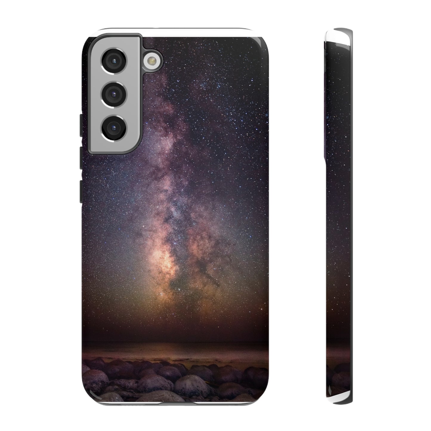 Milky Way Over Bowling Ball Beach - Phone Case