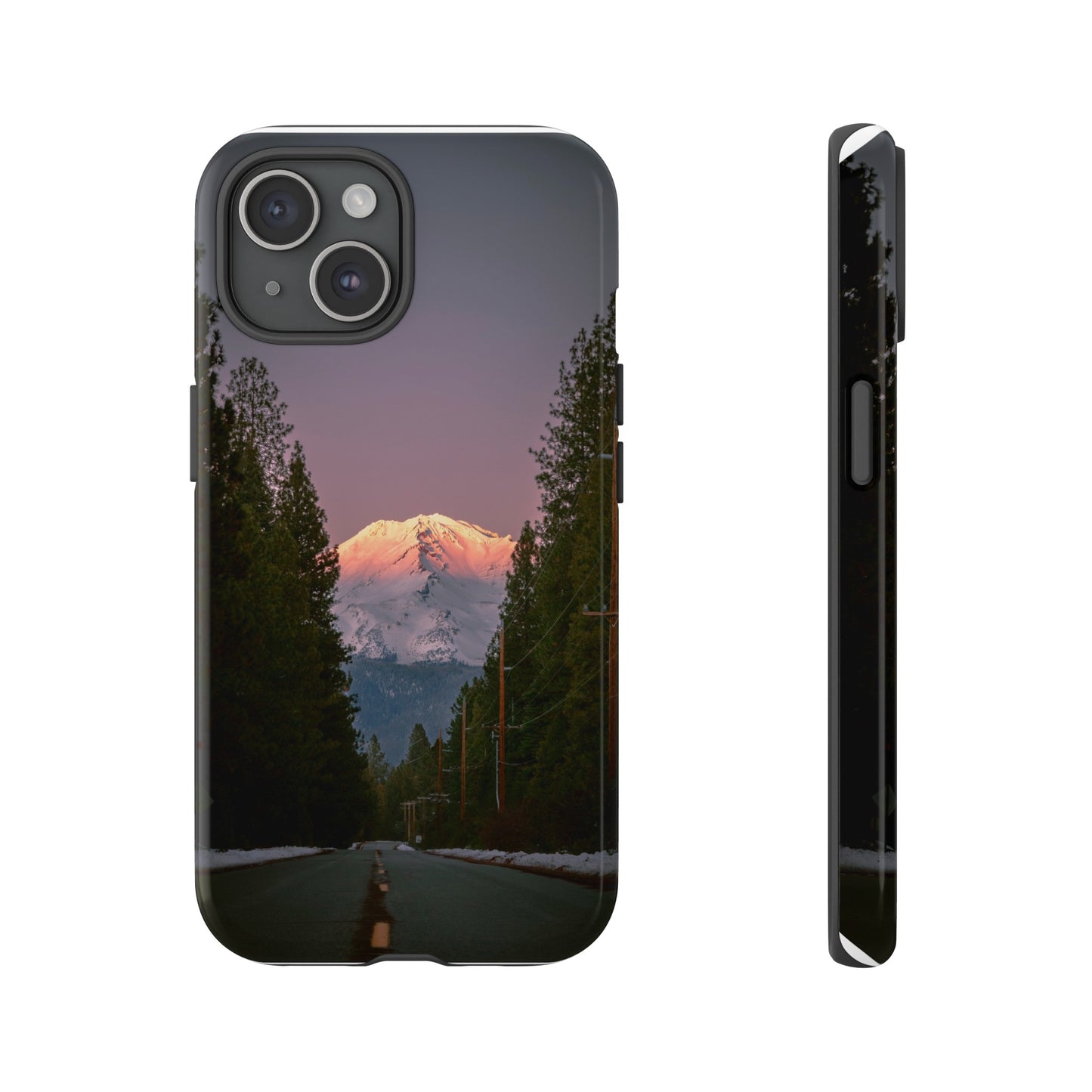 Setting Sun Over Mt. Shasta - Phone Case