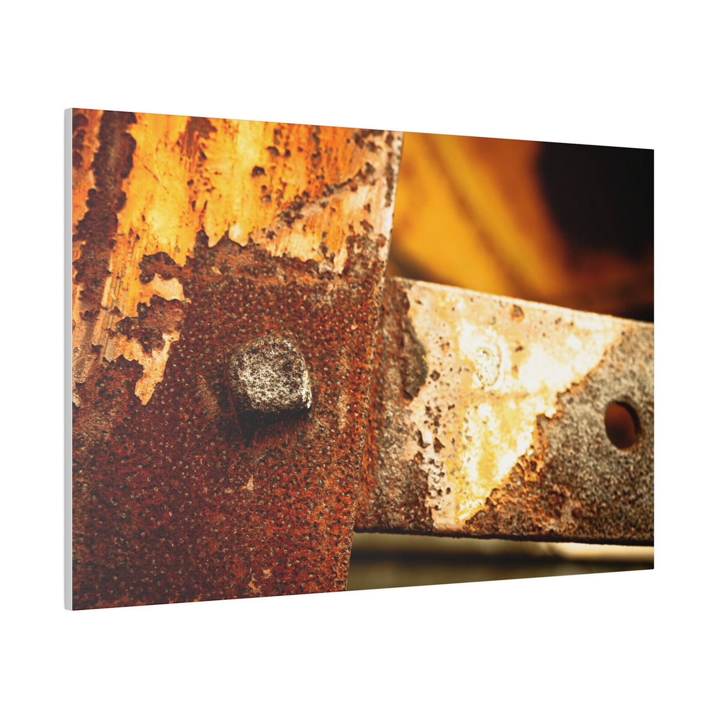 Desolation in Detail – Rust and Metal Macro Canvas Print