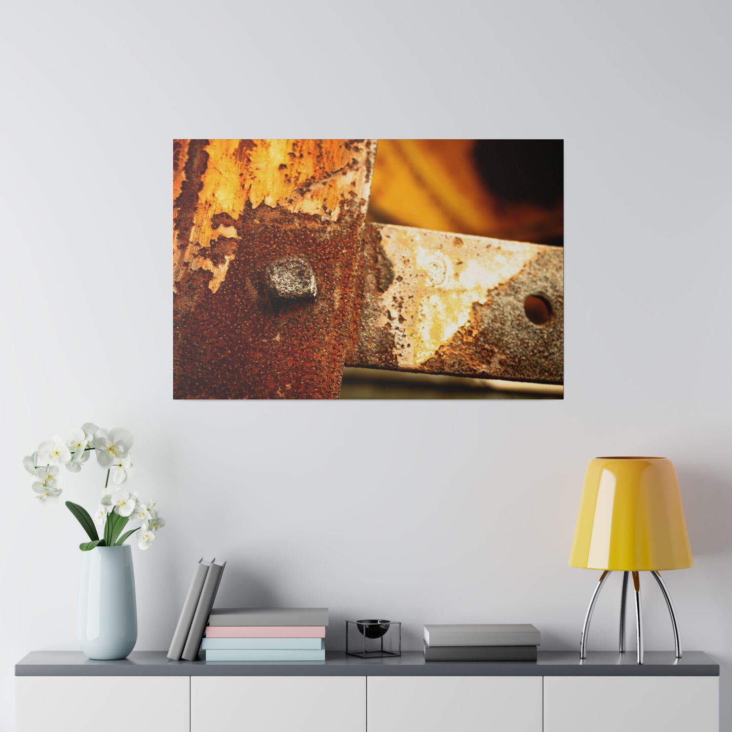 Desolation in Detail – Rust and Metal Macro Canvas Print
