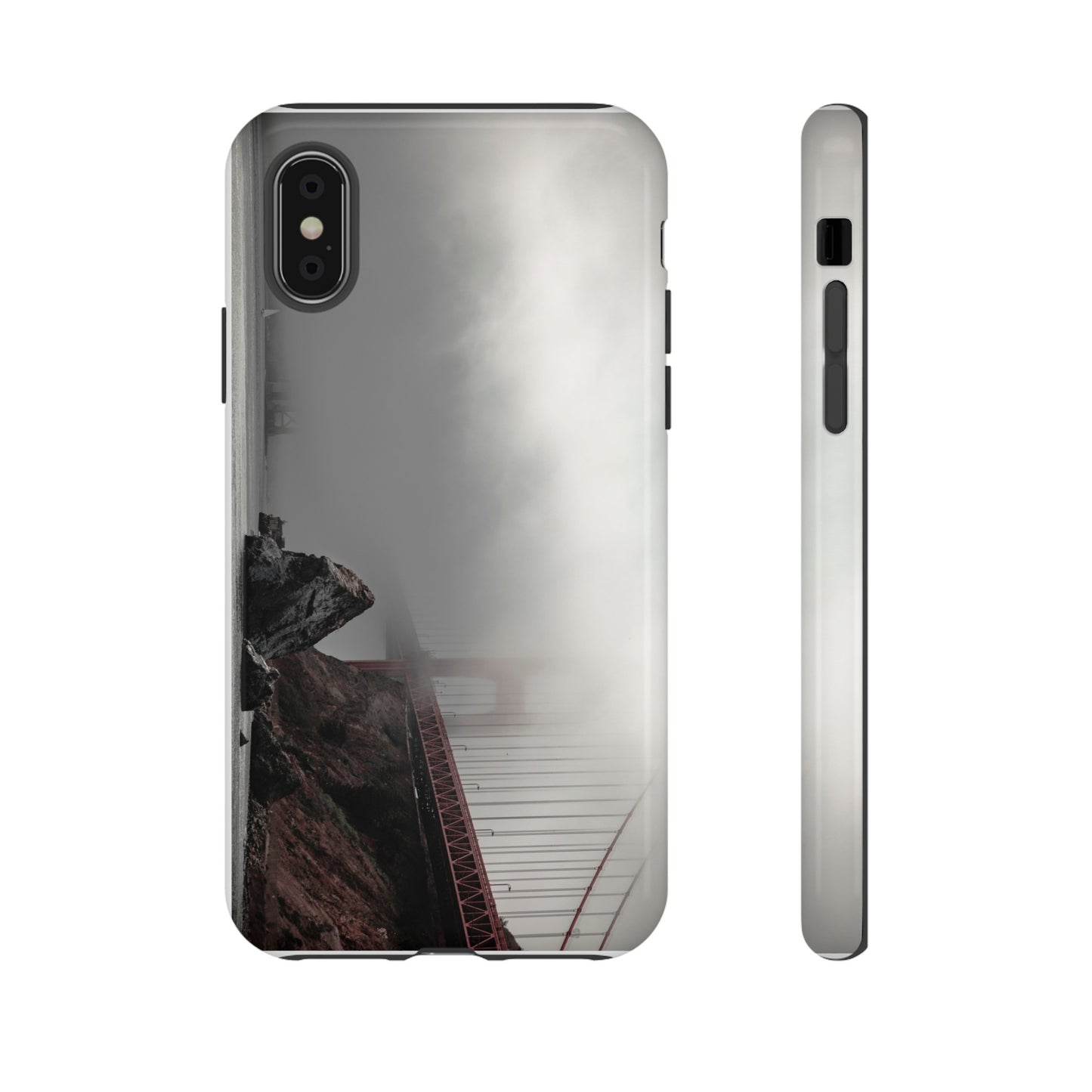 Veiled in Mist: The Golden Gate Bridge - Phone Case