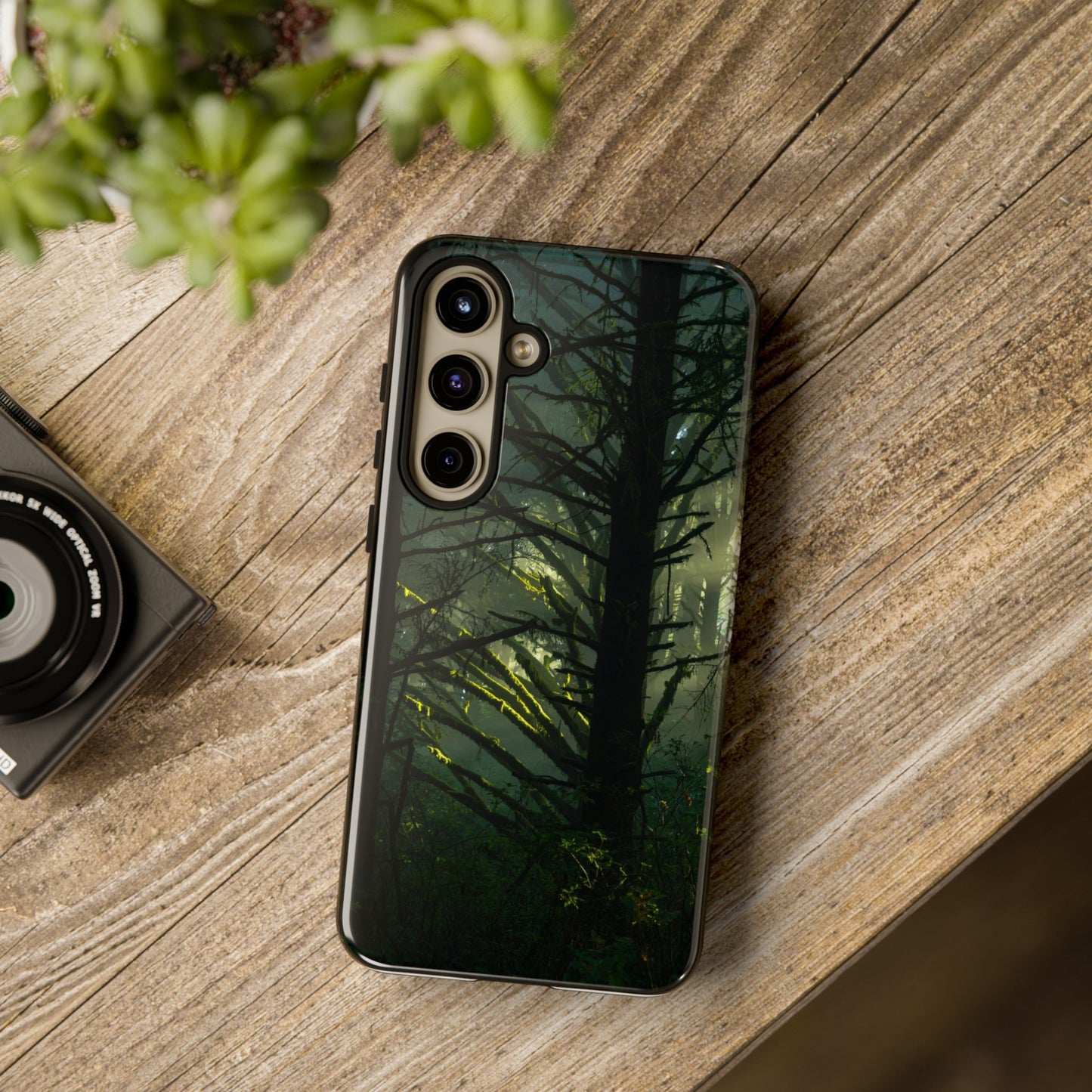 Forest Tapestry of Light and Shadow - Phone Case