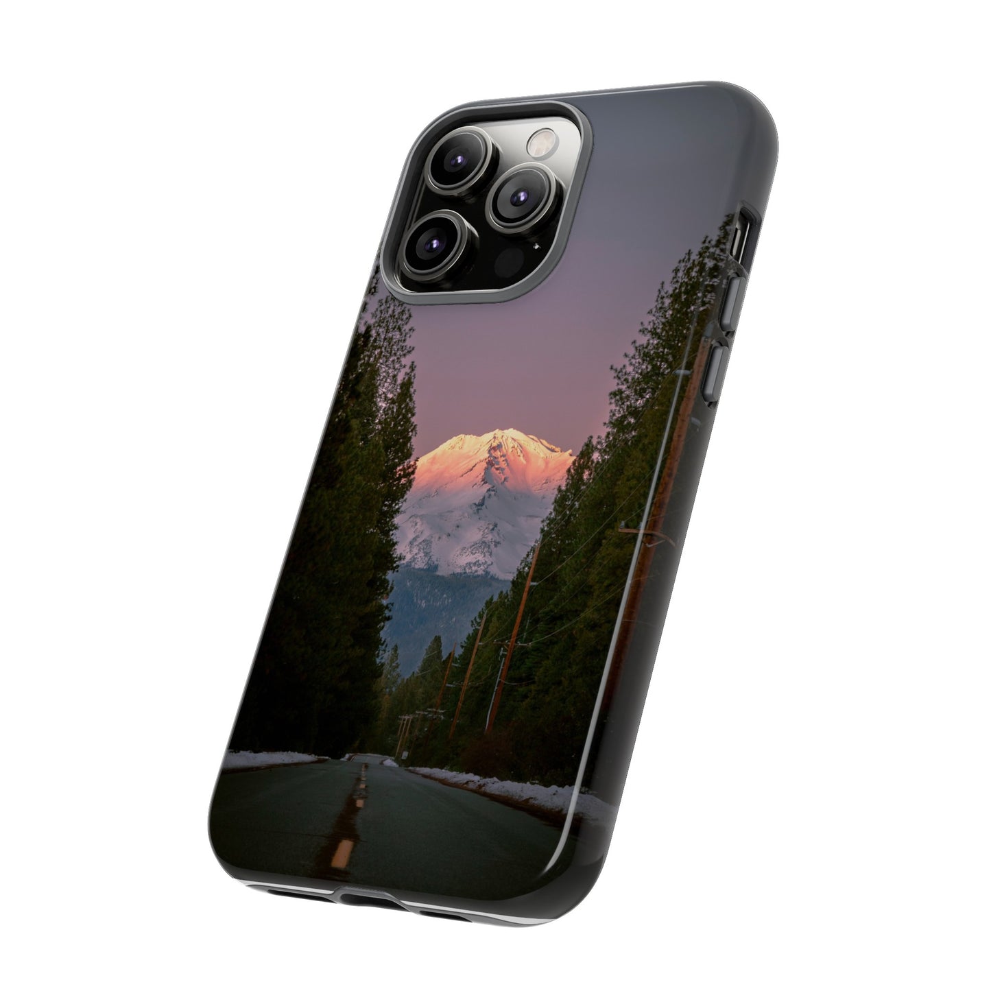 Setting Sun Over Mt. Shasta - Phone Case