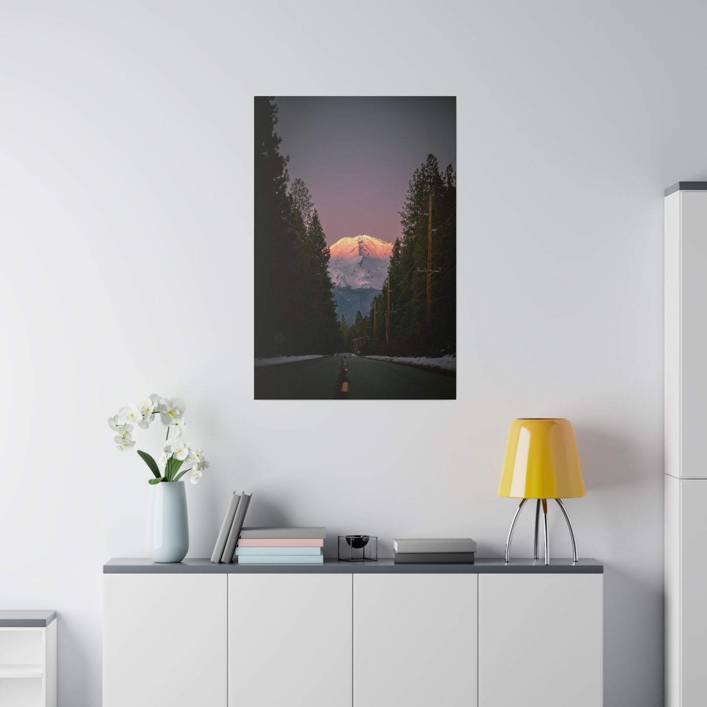 Setting Sun Over Mt. Shasta - Canvas